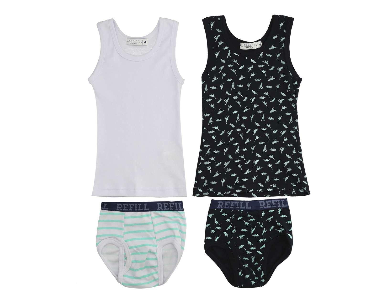 Camisetas y Trusas Refill Kids para Niño 4 Piezas