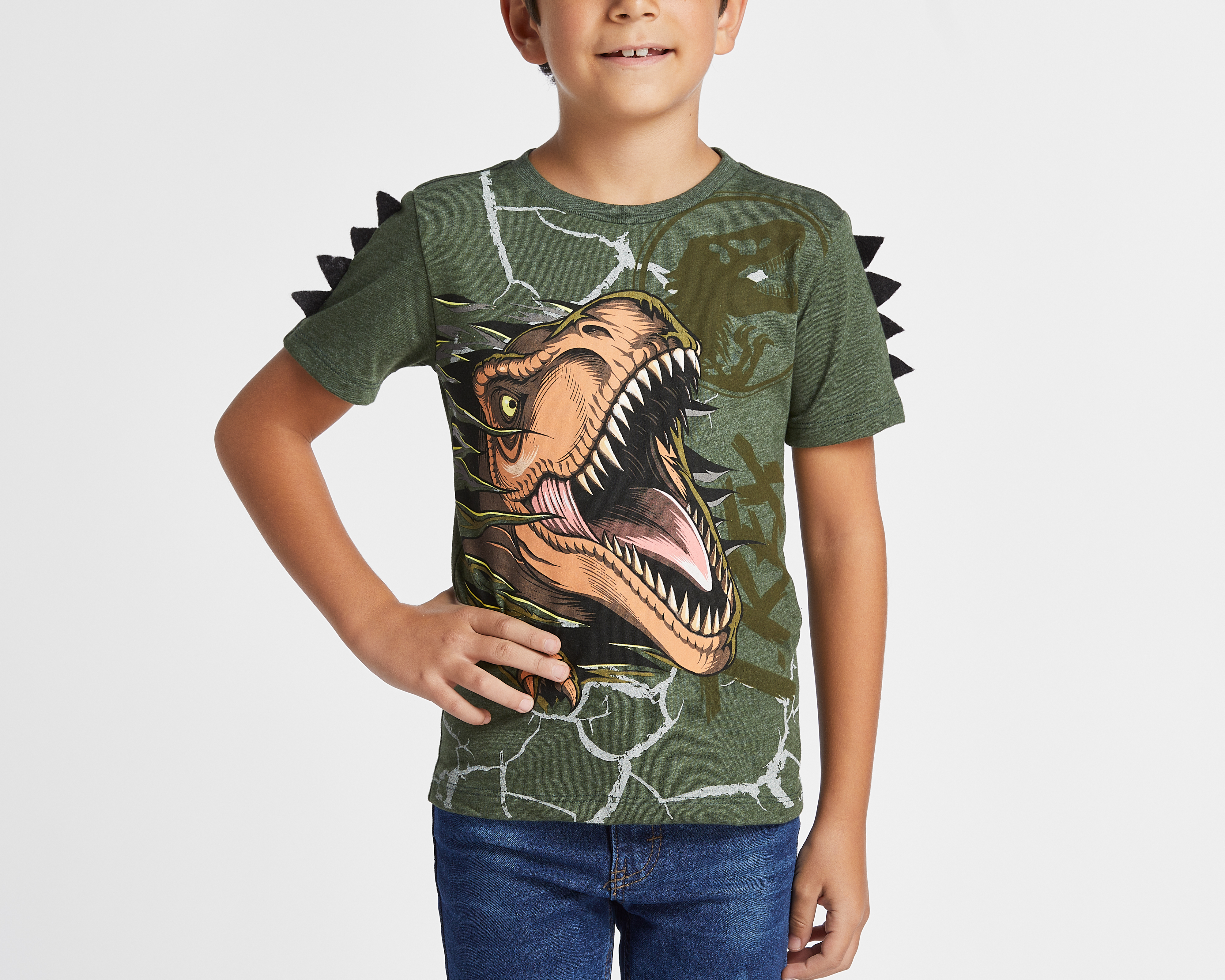Foto 4 pulgar | Foto 3 | Playera Jurassic World Estampada para Niño