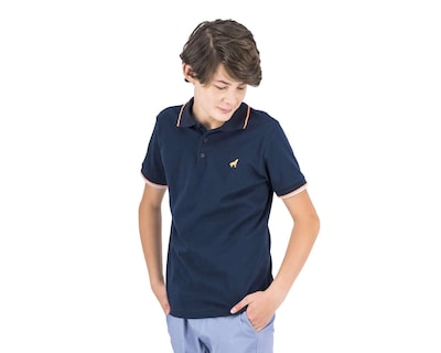 Foto 1 | Foto 1 | Playera Polo Refill Azul Marino Juvenil