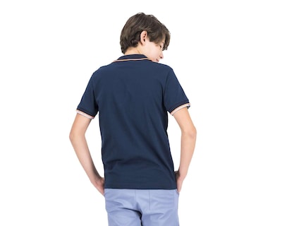 Foto 2 | Foto 2 | Playera Polo Refill Azul Marino Juvenil