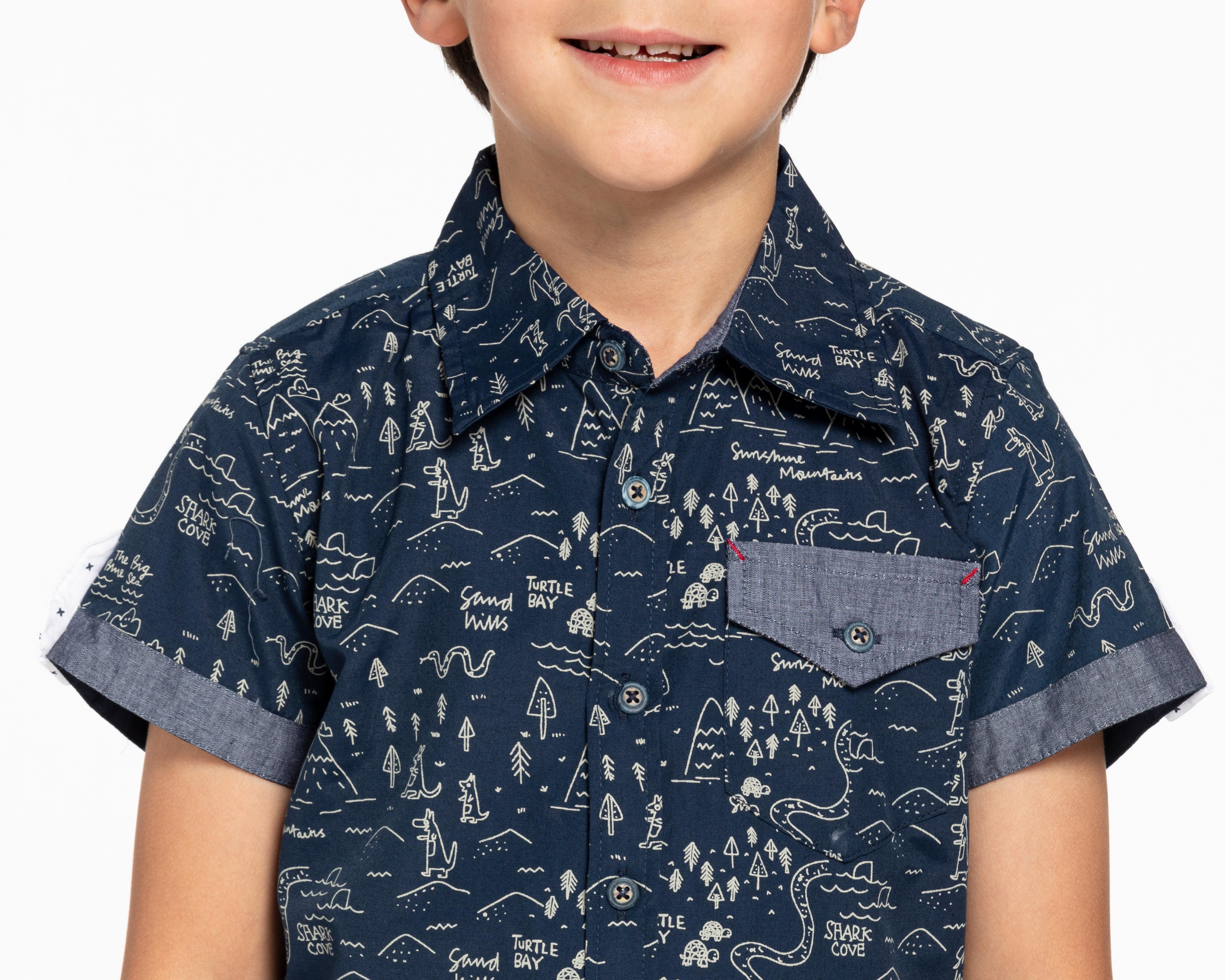 Foto 3 | Foto 3 | Camisa Refill Manga Corta Estampada para Niño