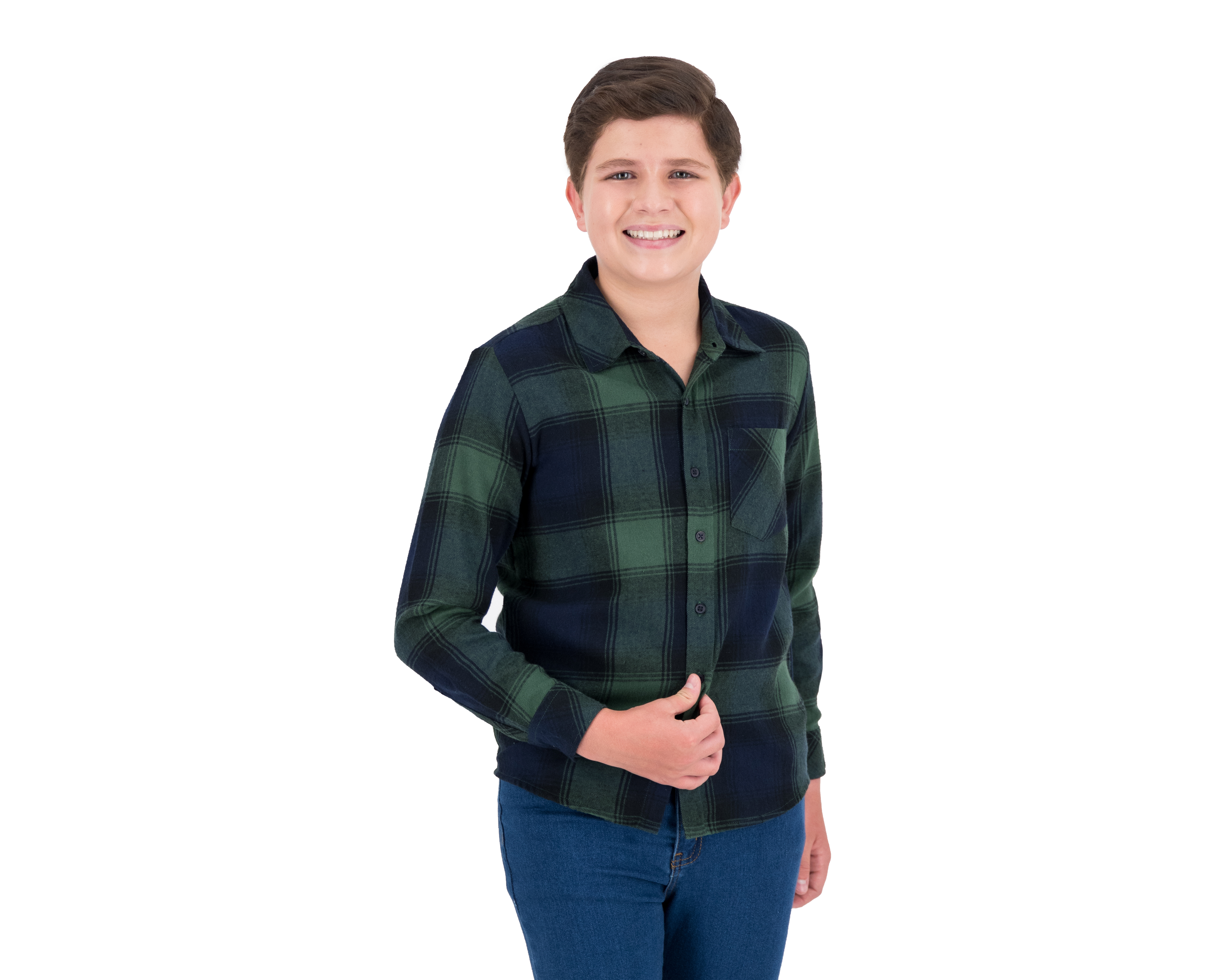 Foto 2 pulgar | Foto 1 | Camisa Refill Manga Larga Juvenil