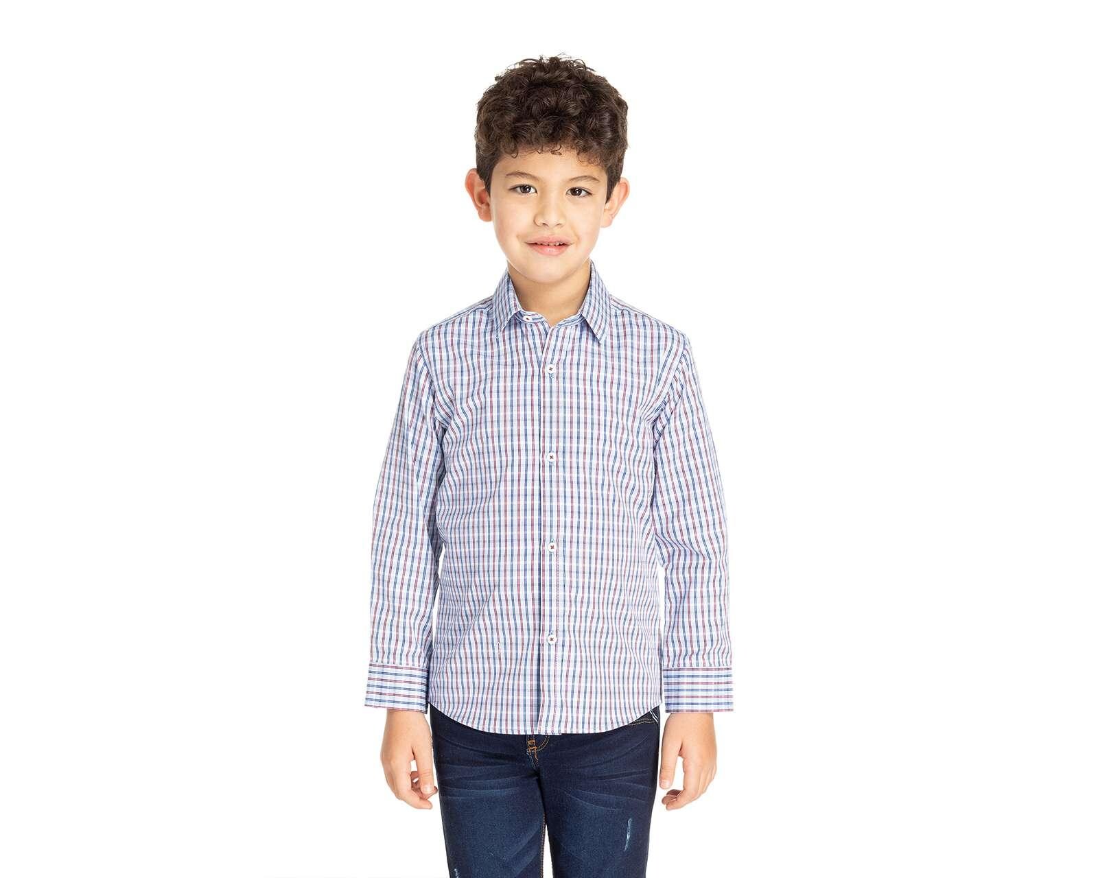 Foto 1 | Foto 1 | Camisa Refill Manga Larga de Cuadros para Niño