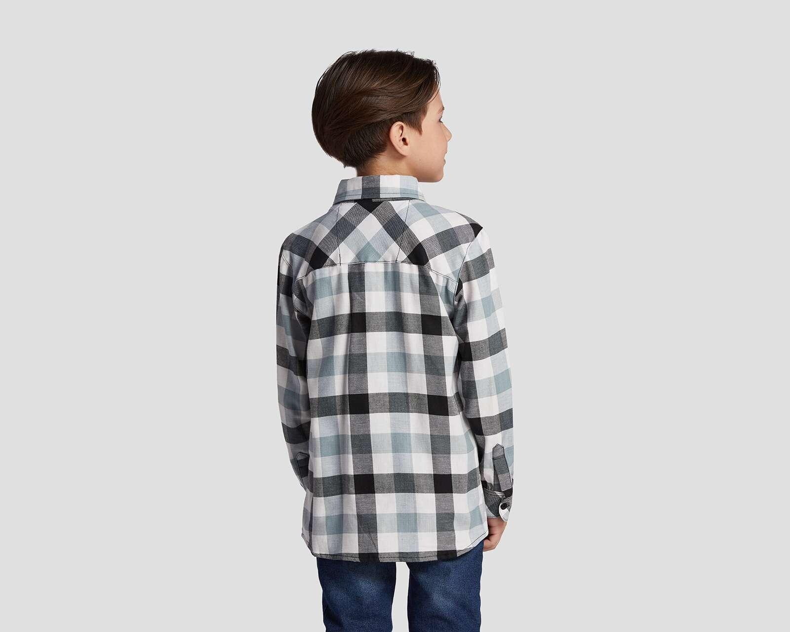 Foto 3 pulgar | Foto 2 | Camisa Refill Manga Larga de Cuadros para Niño