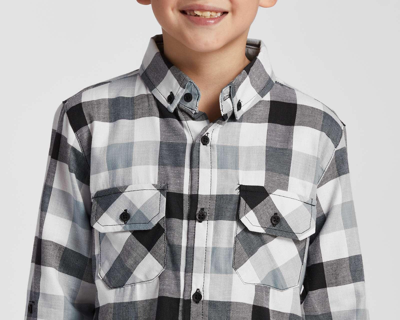 Foto 3 | Foto 3 | Camisa Refill Manga Larga de Cuadros para Niño