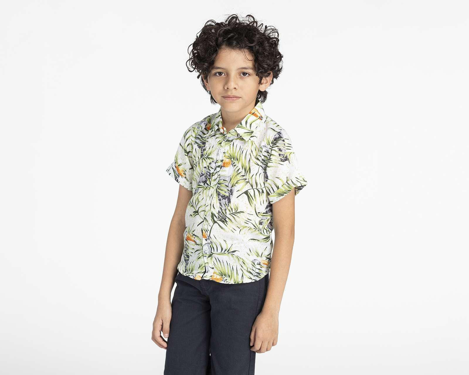 Camisa Refill Manga Corta Estampada para Niño