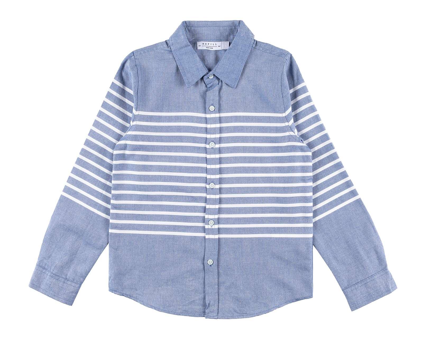 Camisa Refill Manga Larga de Rayas para Niño