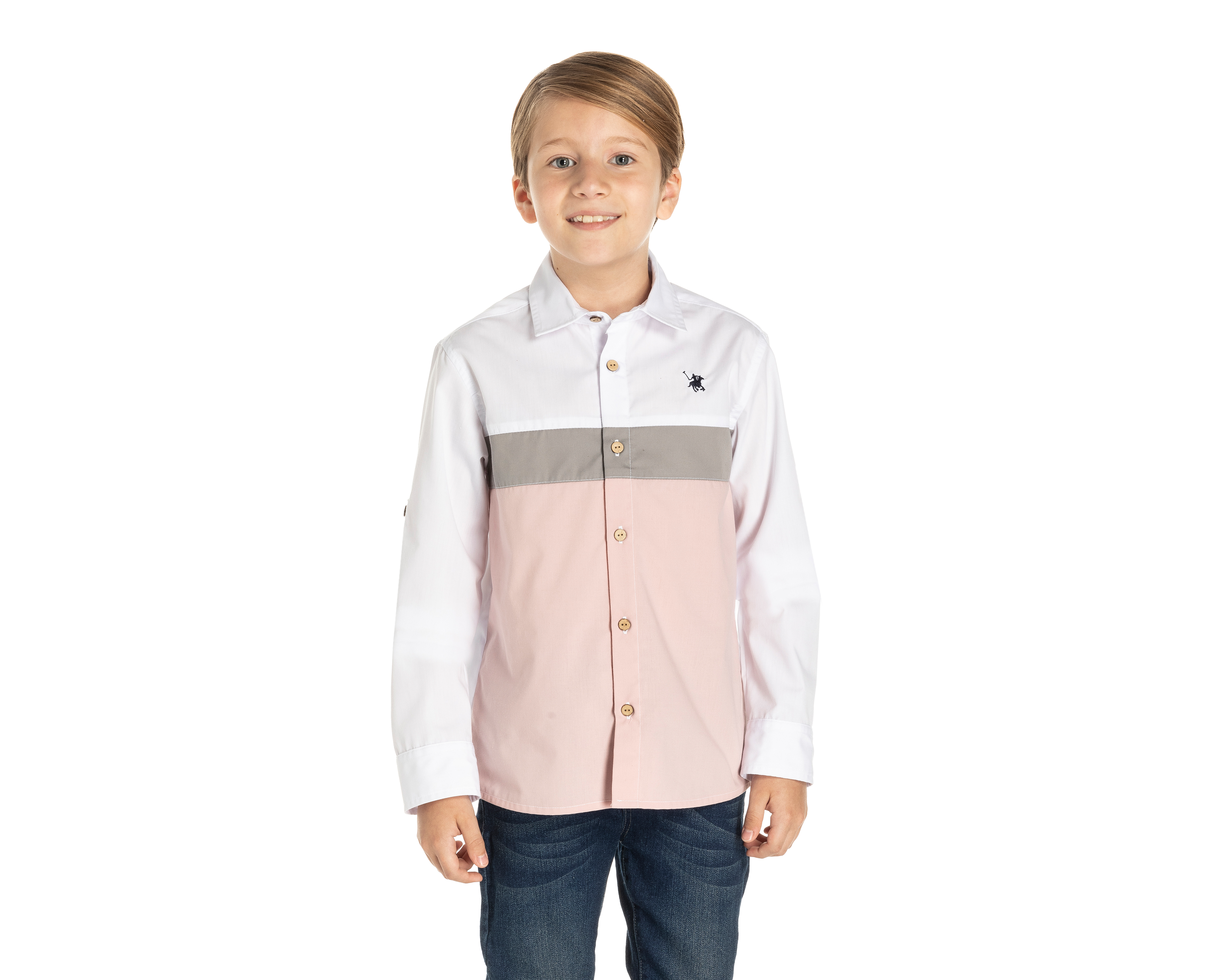 Camisa York Team Polo Club Manga Larga para Niño