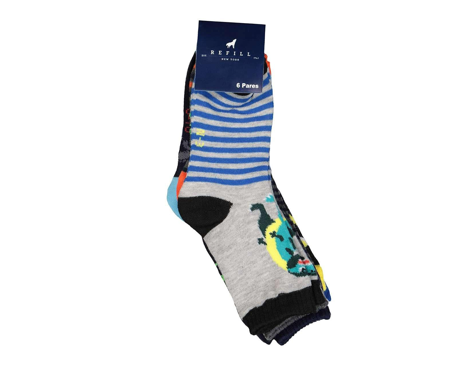 Foto 4 pulgar | Foto 3 | Calcetas Refill para Niño 6 Pares