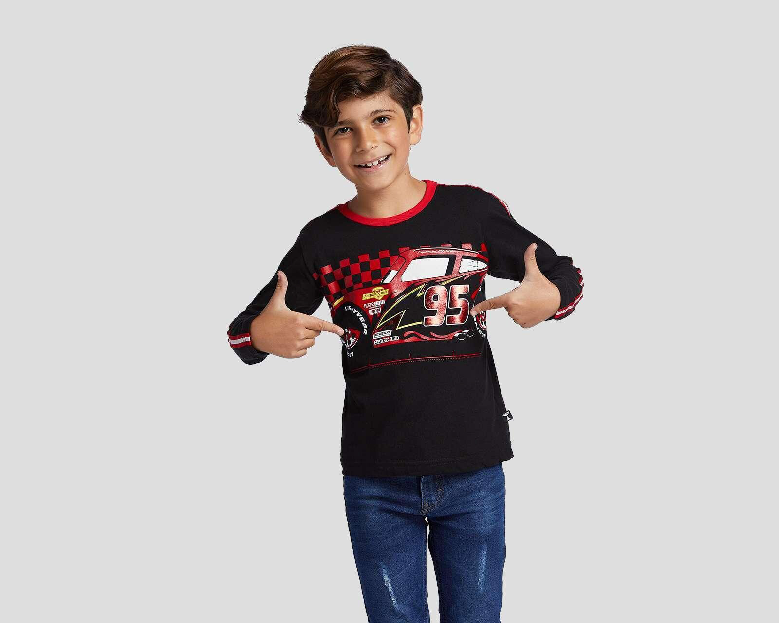 Playera Disney Cars Estampada para Niño