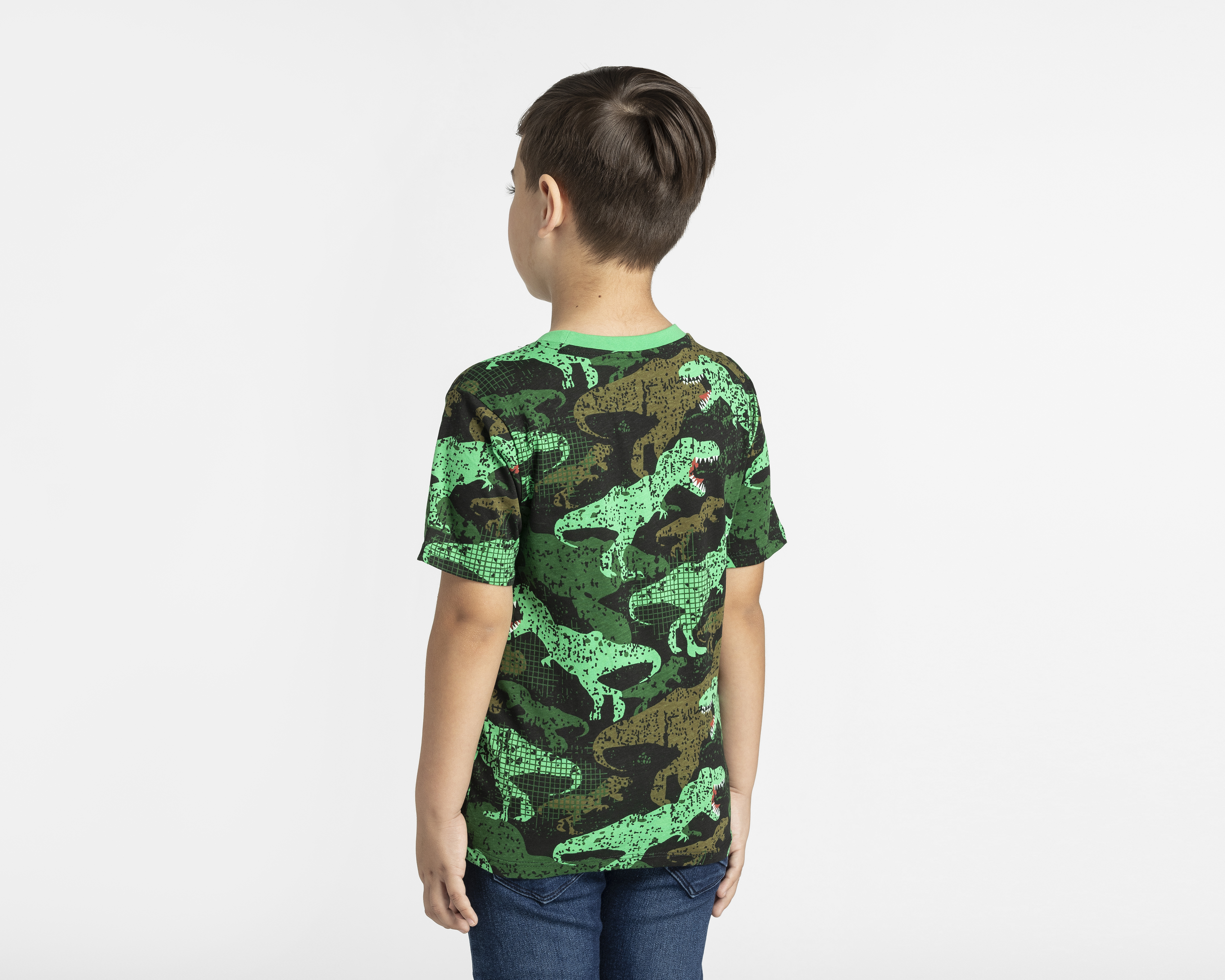 Foto 3 pulgar | Foto 2 | Playera de Cuello Redondo Refill Negra para Niño