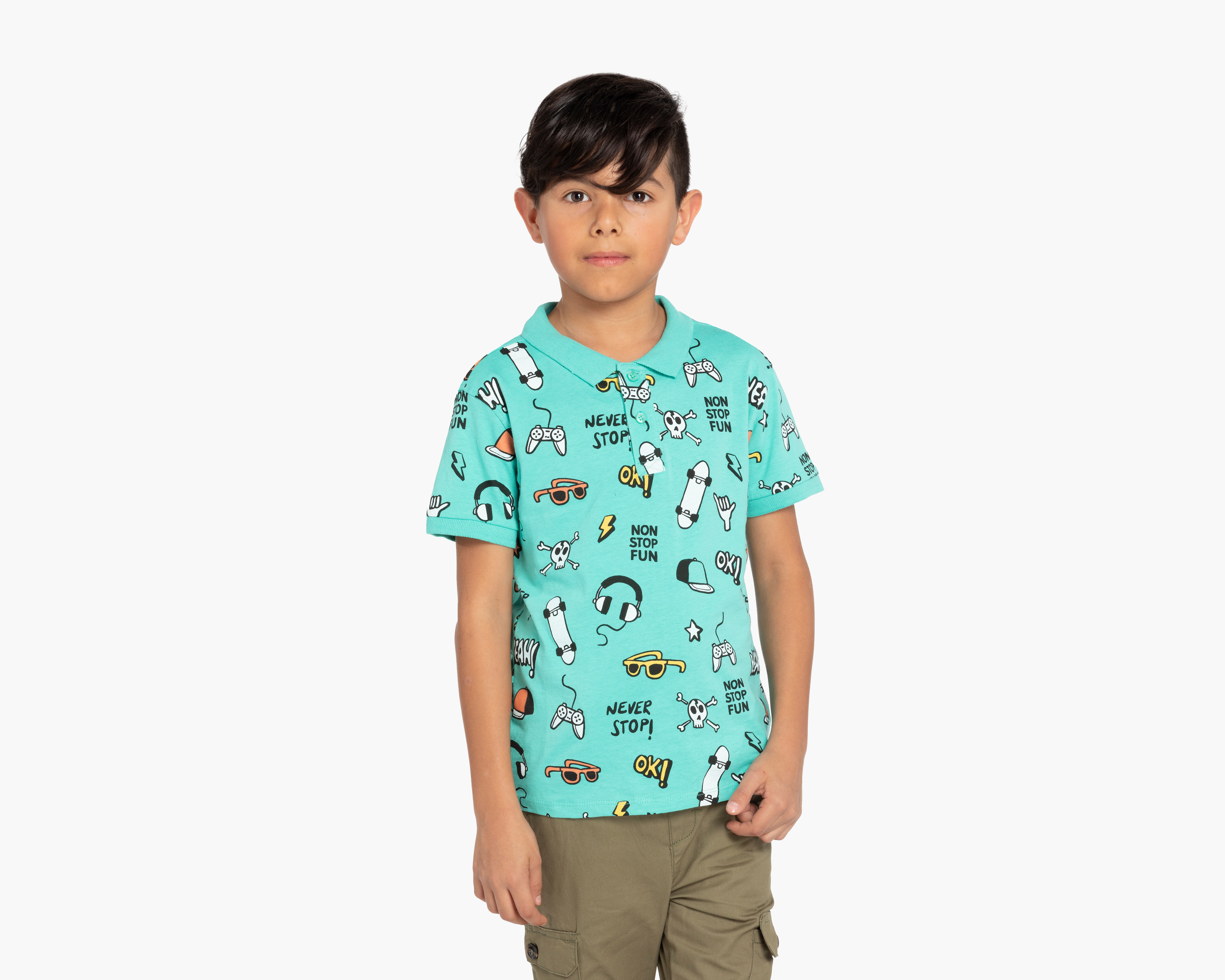 Foto 2 pulgar | Foto 1 | Playera Polo Azul Neo*City para Niño