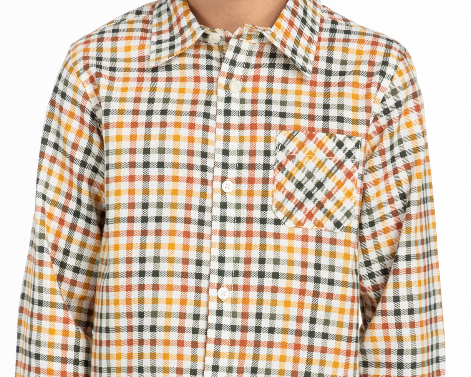 Foto 4 pulgar | Foto 3 | Camisa Refill Manga Larga a Cuadros para Niño