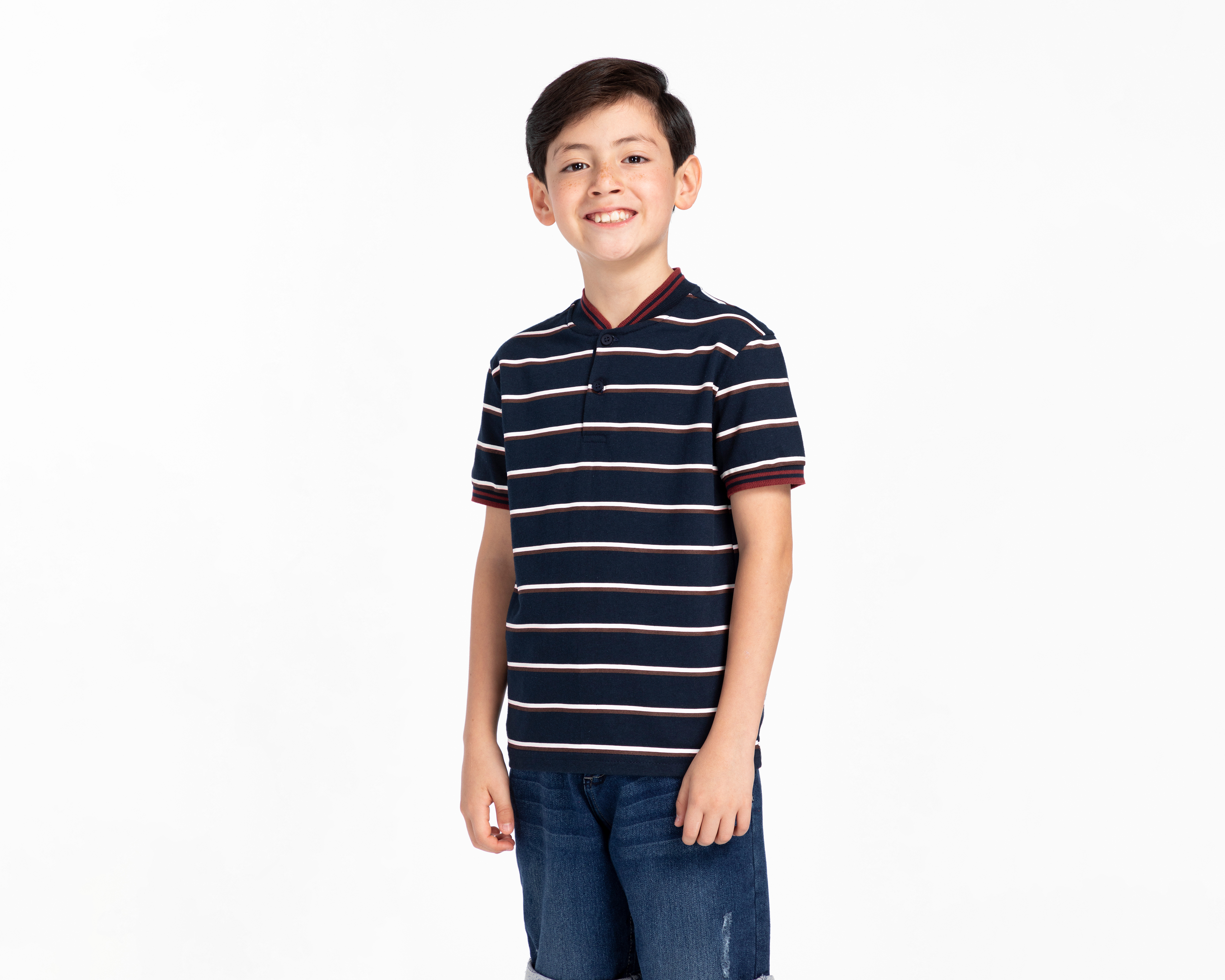 Foto 2 pulgar | Foto 1 | Playera Refill de Rayas para Niño