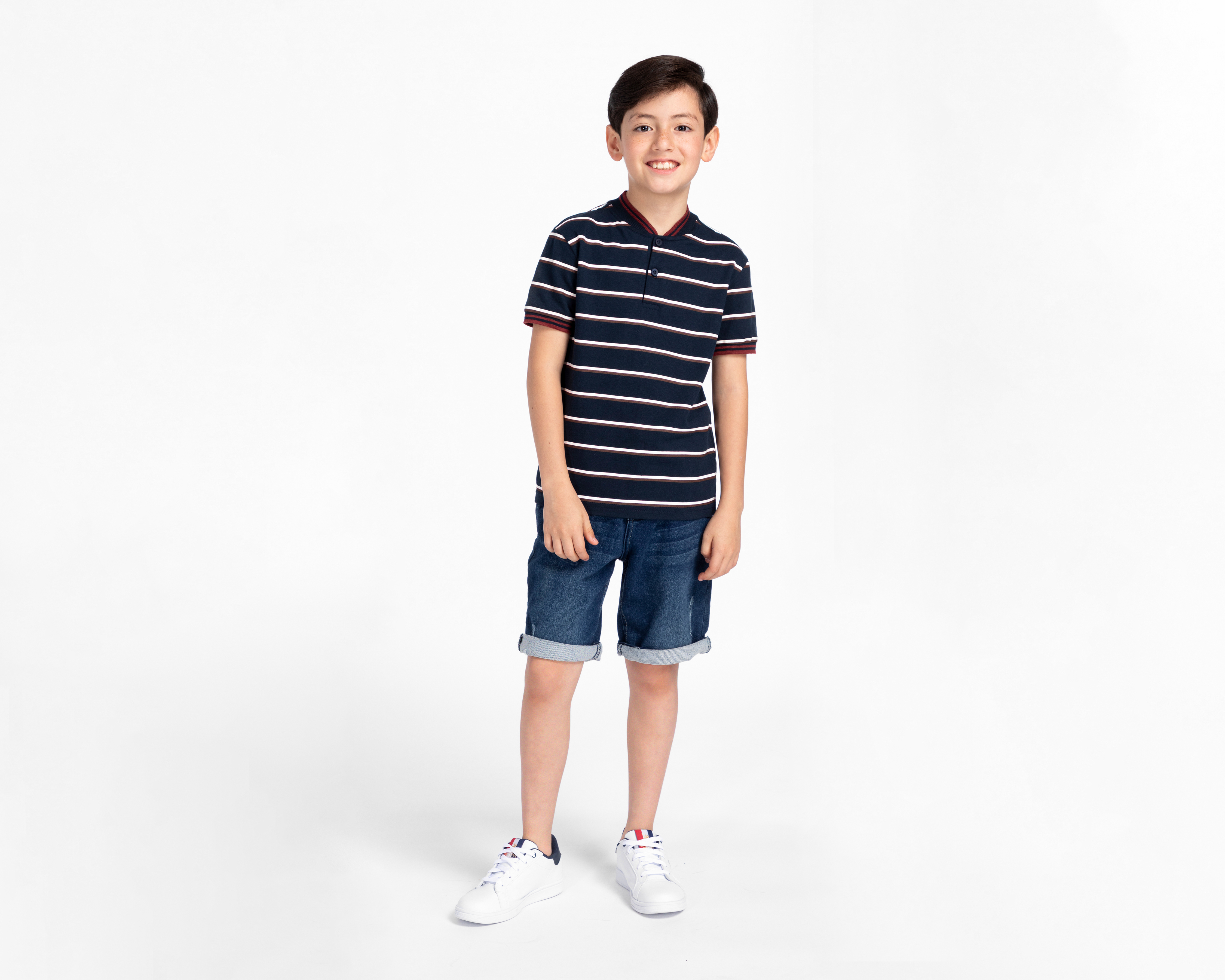 Foto 3 pulgar | Foto 2 | Playera Refill de Rayas para Niño