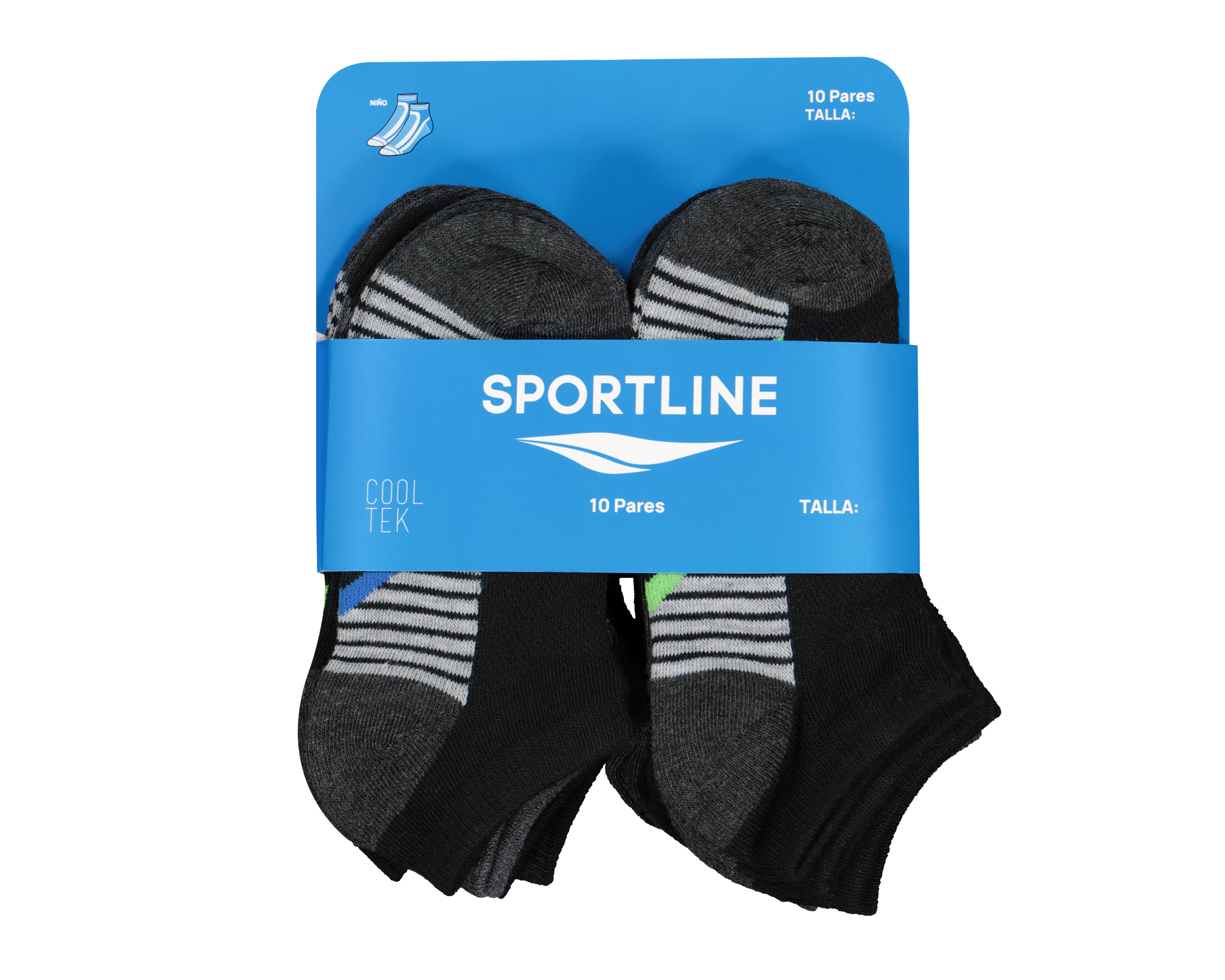 Foto 4 pulgar | Foto 3 | Calcetas Deportivas Sportline para Niño 10 Pares