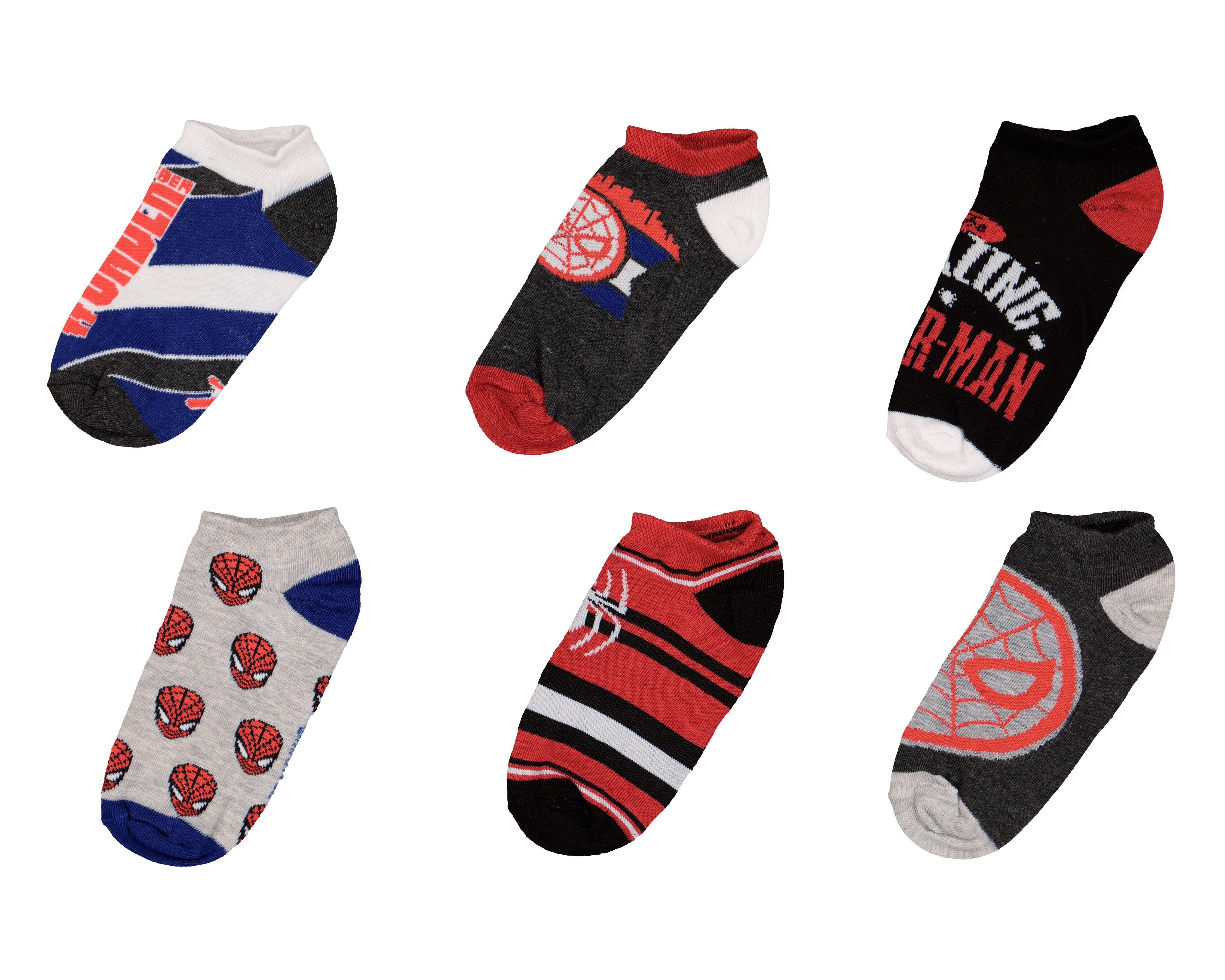 Calcetas Tines Marvel Spider-Man Estampadas para Niño 6 Pares