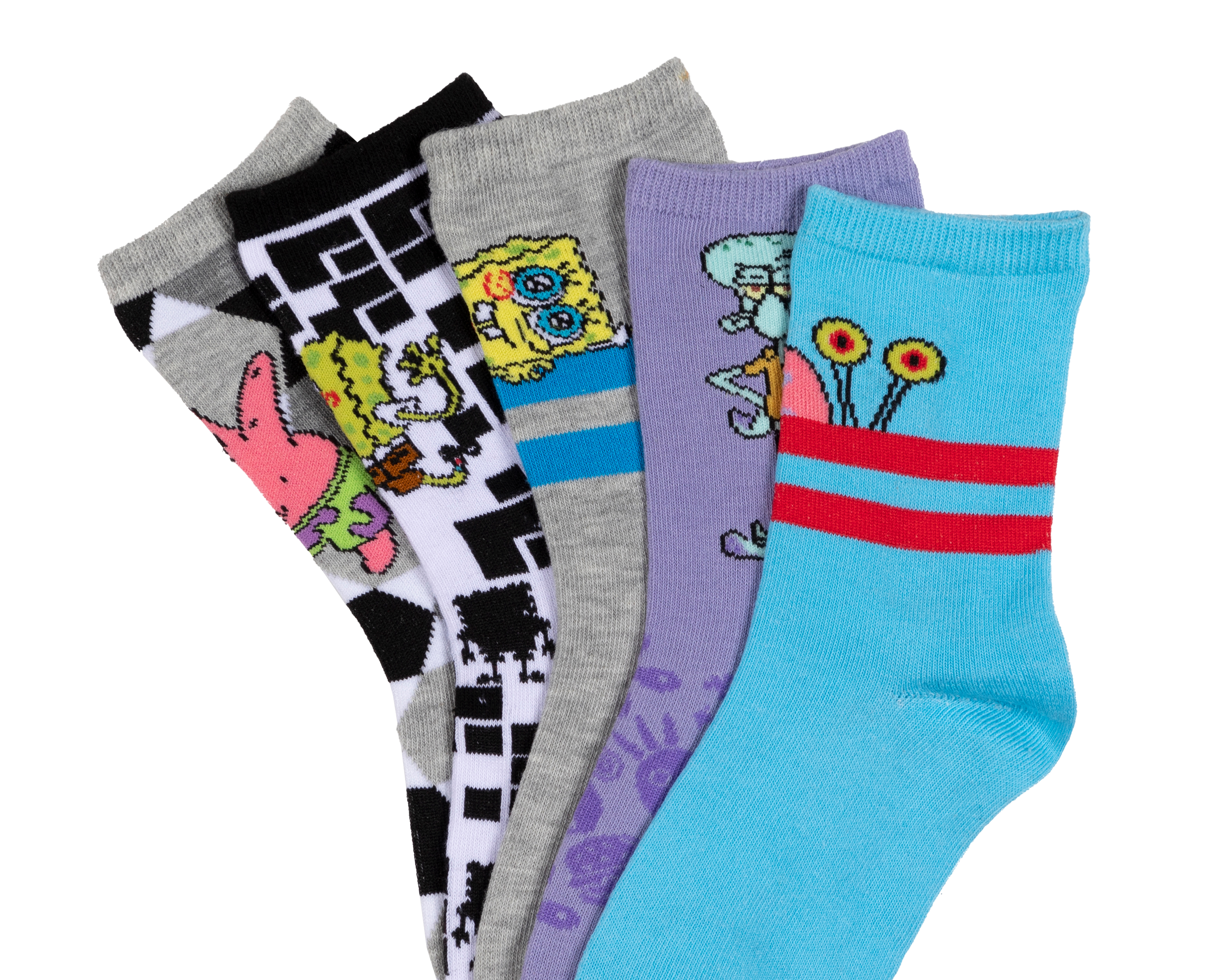 Foto 3 pulgar | Foto 2 | Calcetas Largas Bob Esponja por Refill para Niño 5 Pares