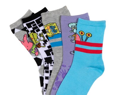 Foto 2 | Foto 2 | Calcetas Largas Bob Esponja por Refill para Niño 5 Pares