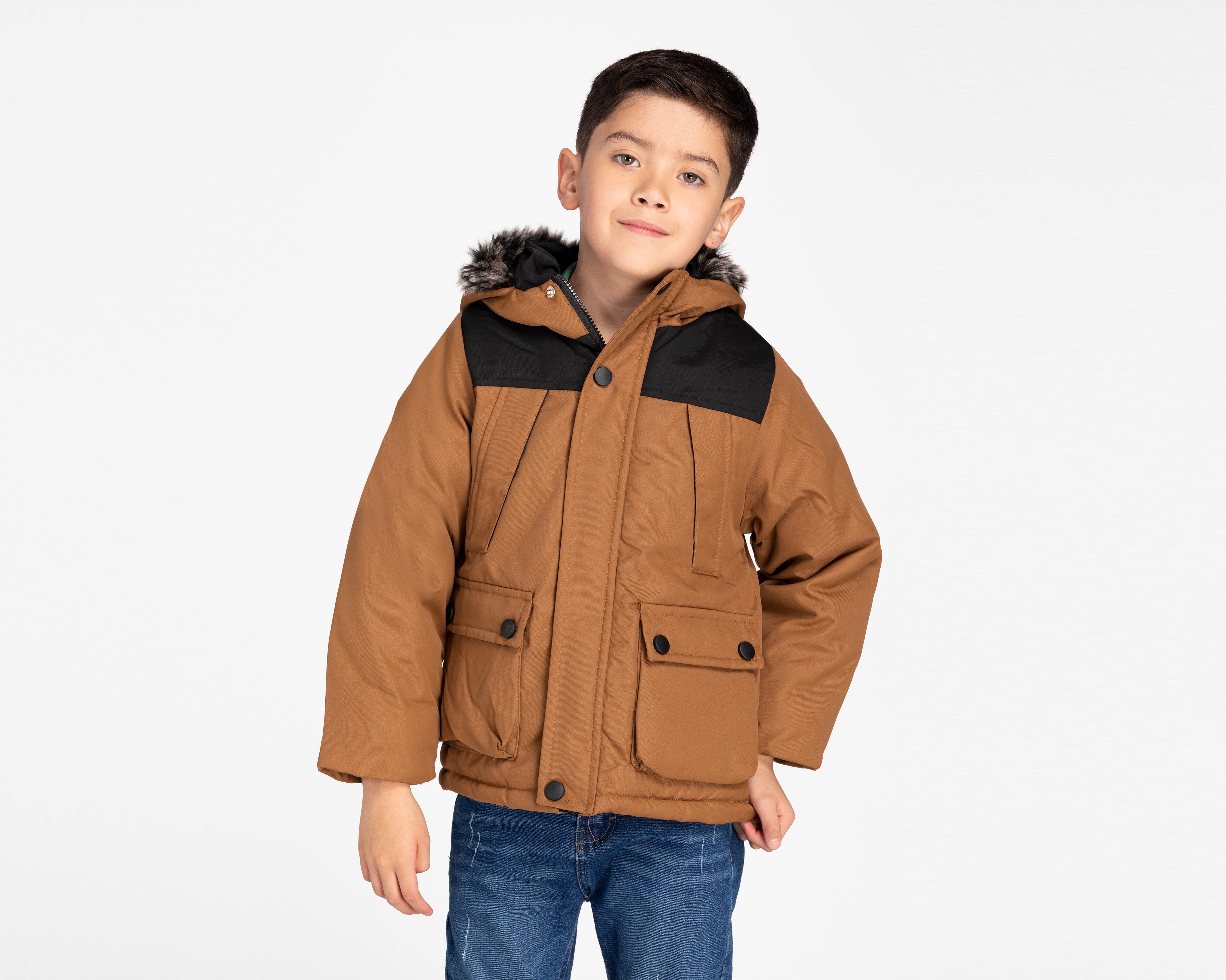 Foto 2 pulgar | Foto 1 | Chamarra Refill con Gorro para Niño