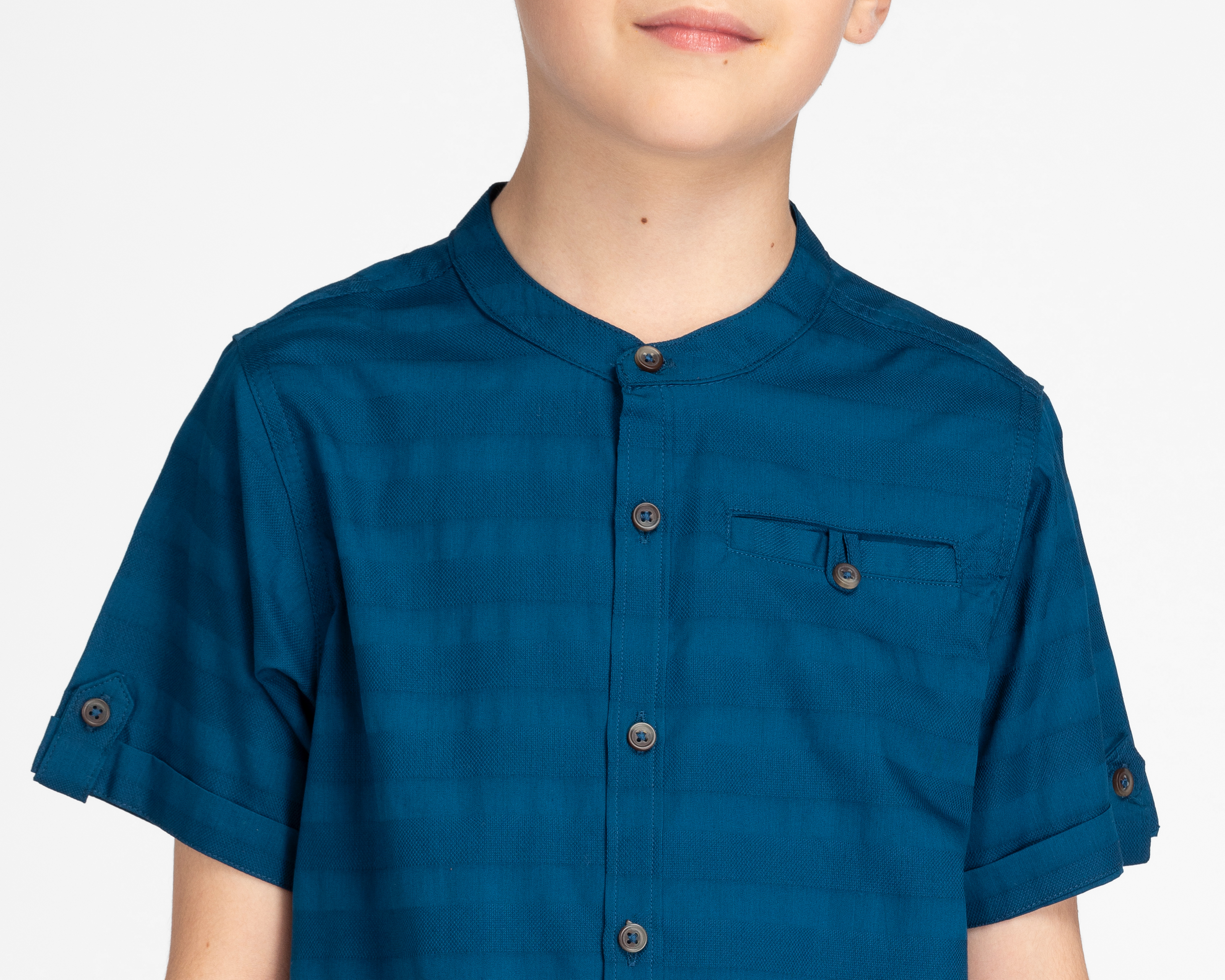 Foto 5 pulgar | Foto 4 | Camisa Refill Manga Corta de Rayas para Niño