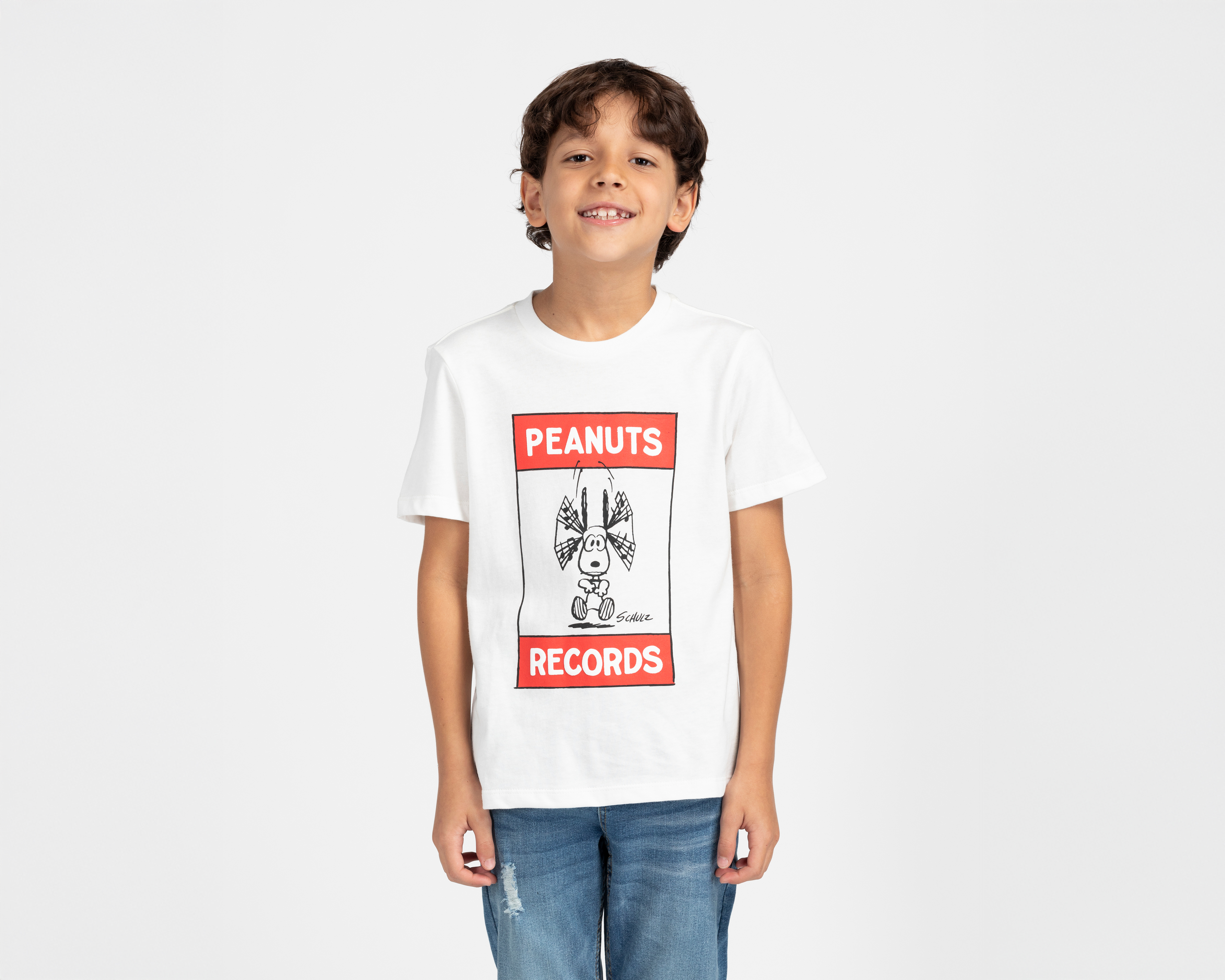 Playera Peanuts Manga Corta Estampada para Niño
