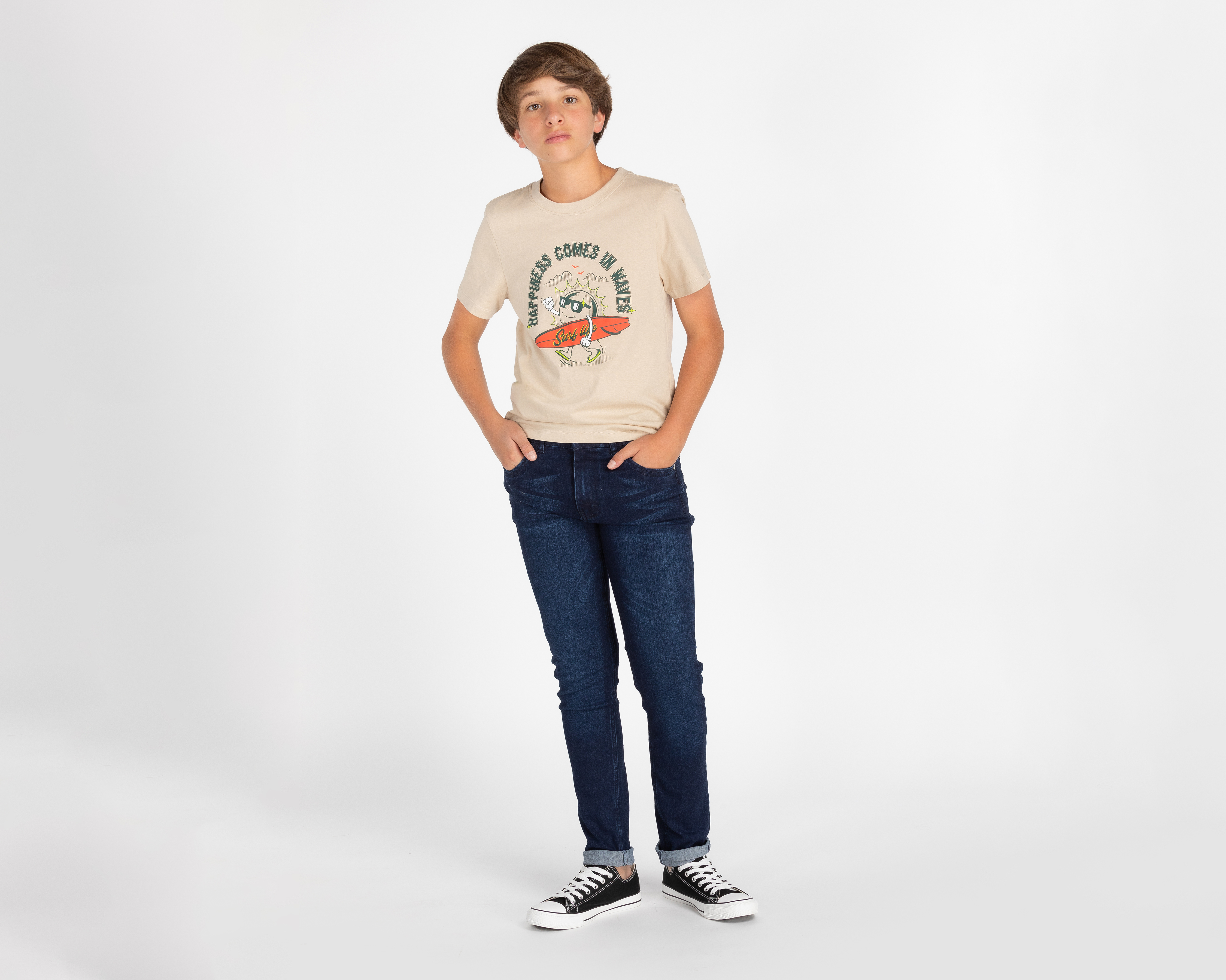 Foto 3 pulgar | Foto 2 | Playera Refill Manga Corta Estampada Juvenil