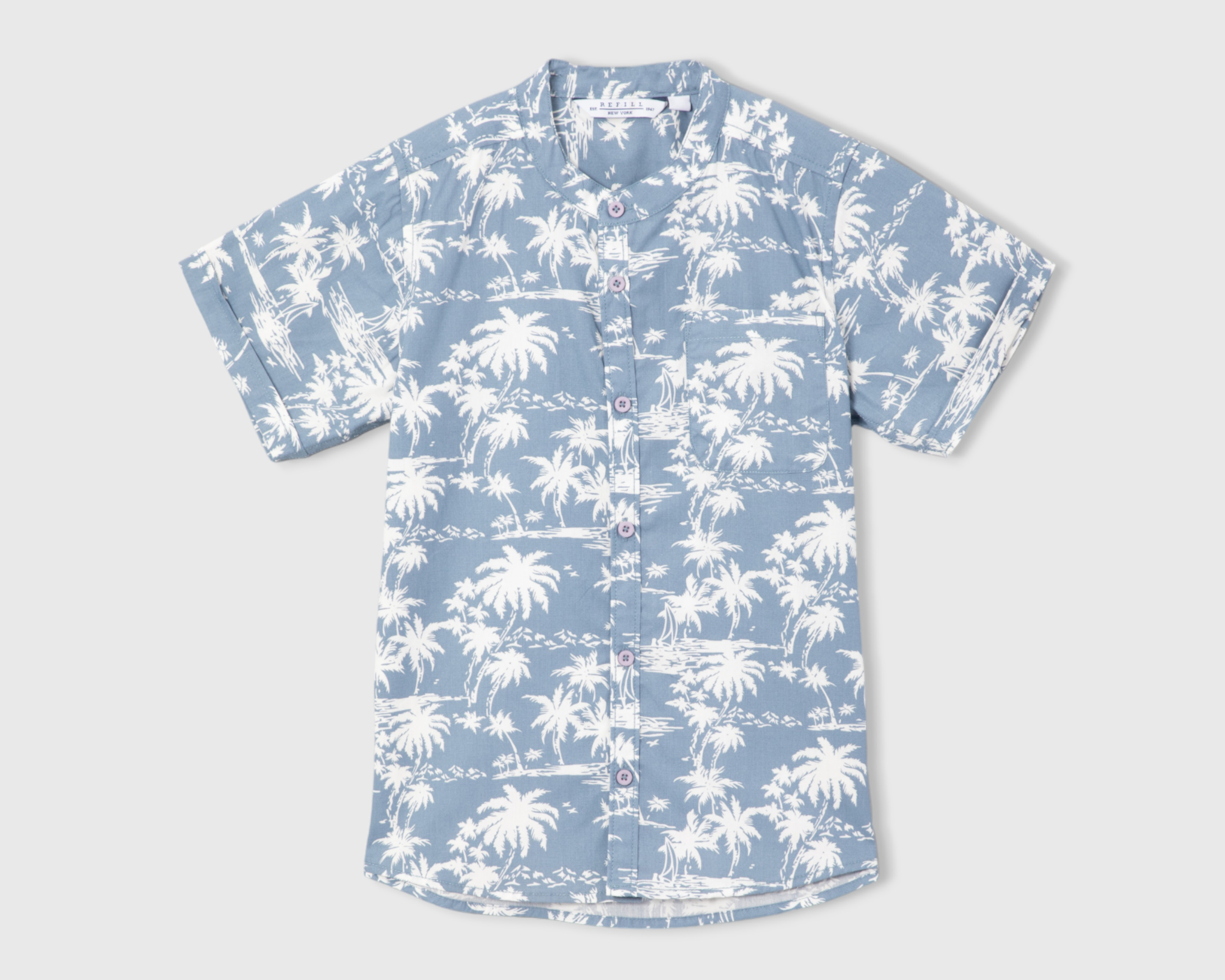 Camisa Refill Manga Corta de Palmeras para Niño