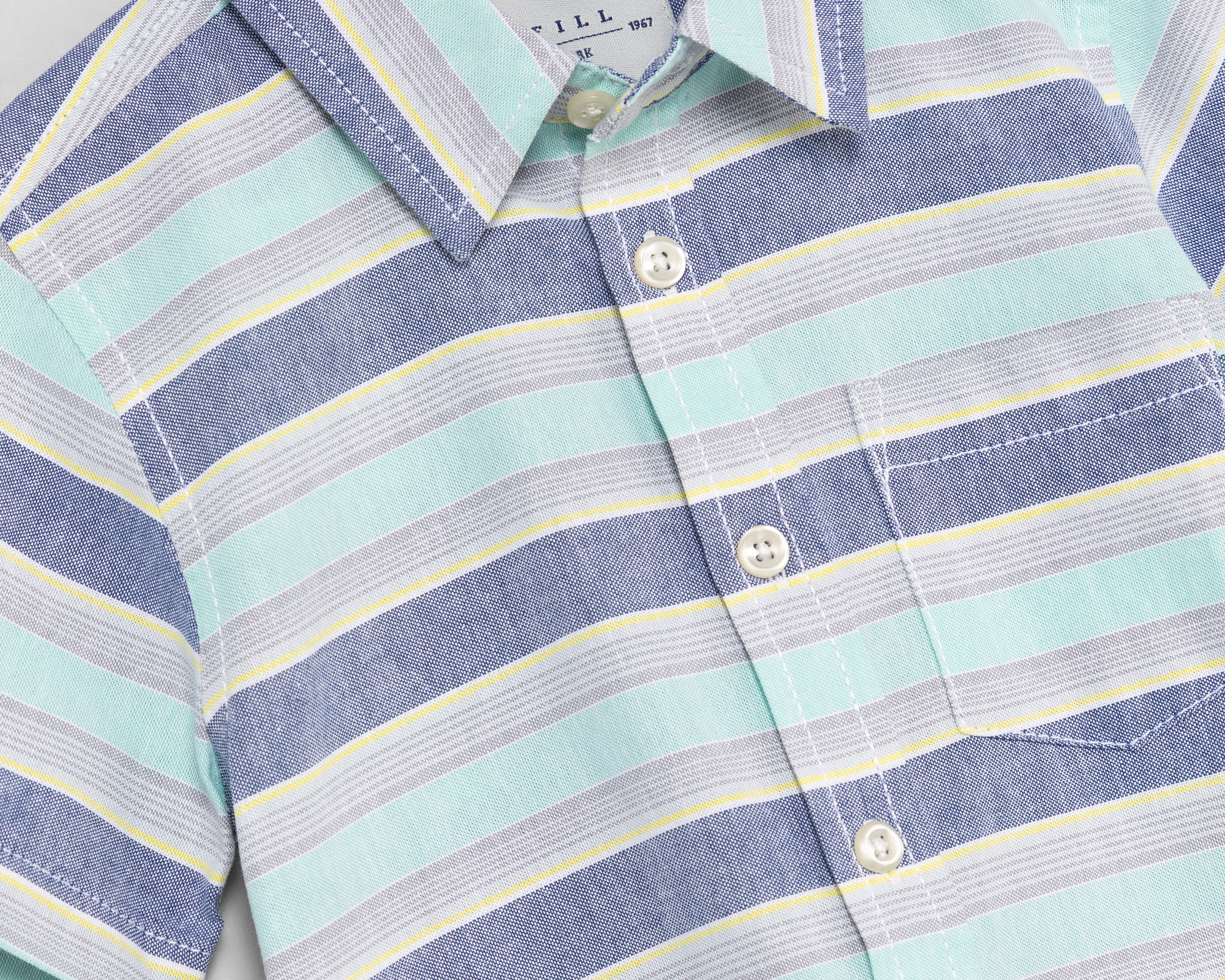 Foto 4 pulgar | Foto 3 | Camisa Refill Manga Corta a Rayas para Niño