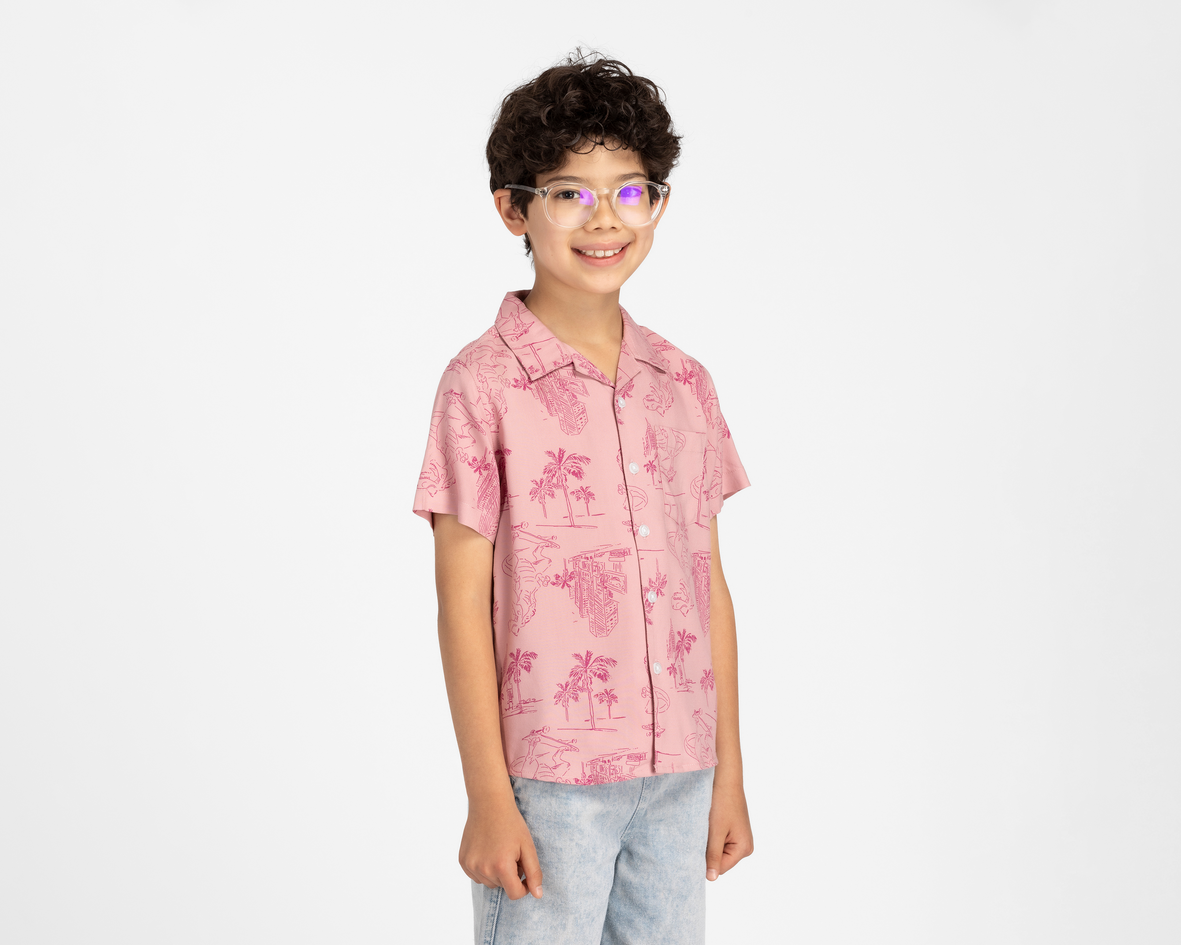 Camisa Refill Manga Corta con Print de Dinosaurios para Niño