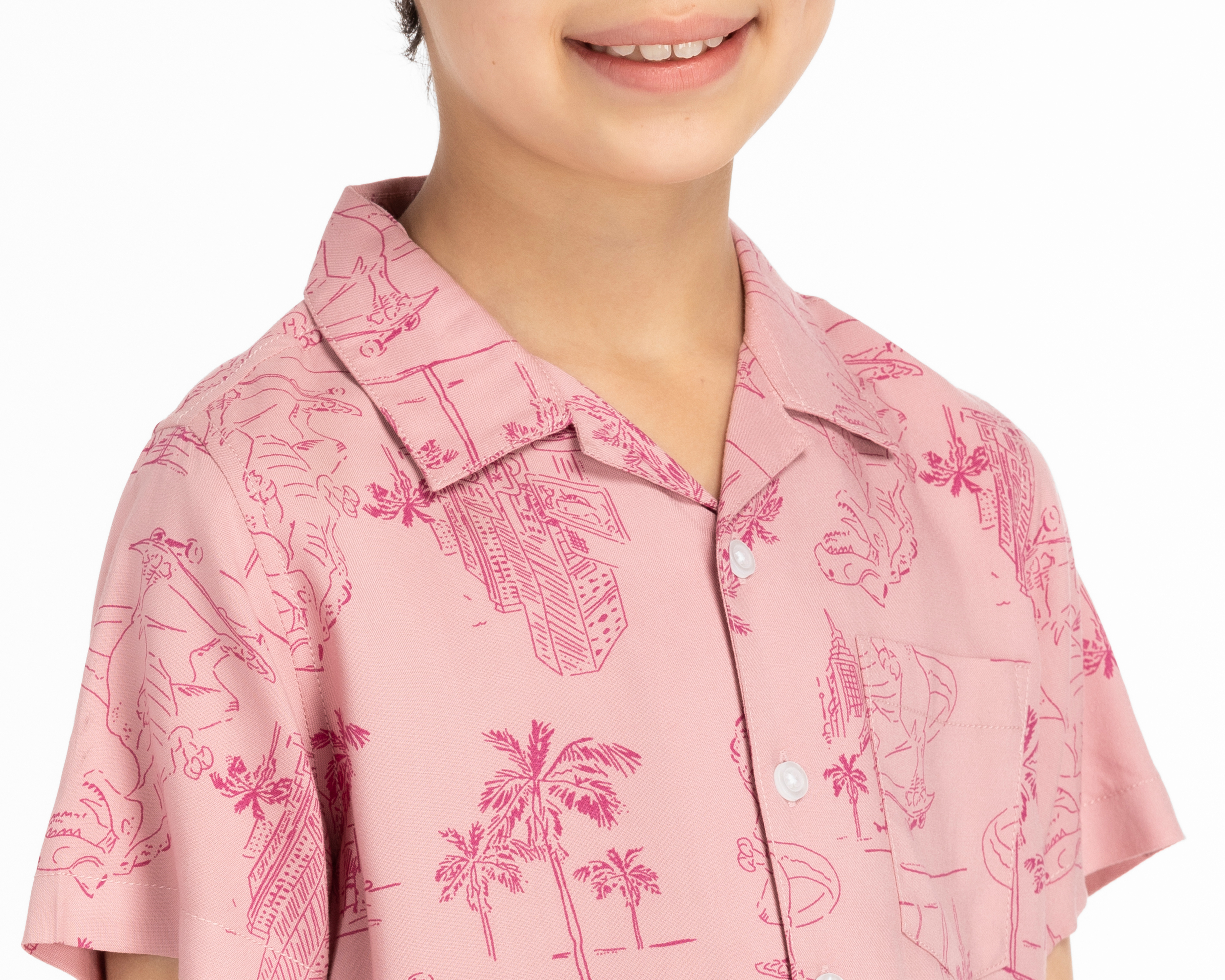 Foto 4 | Foto 4 | Camisa Refill Manga Corta con Print de Dinosaurios para Niño