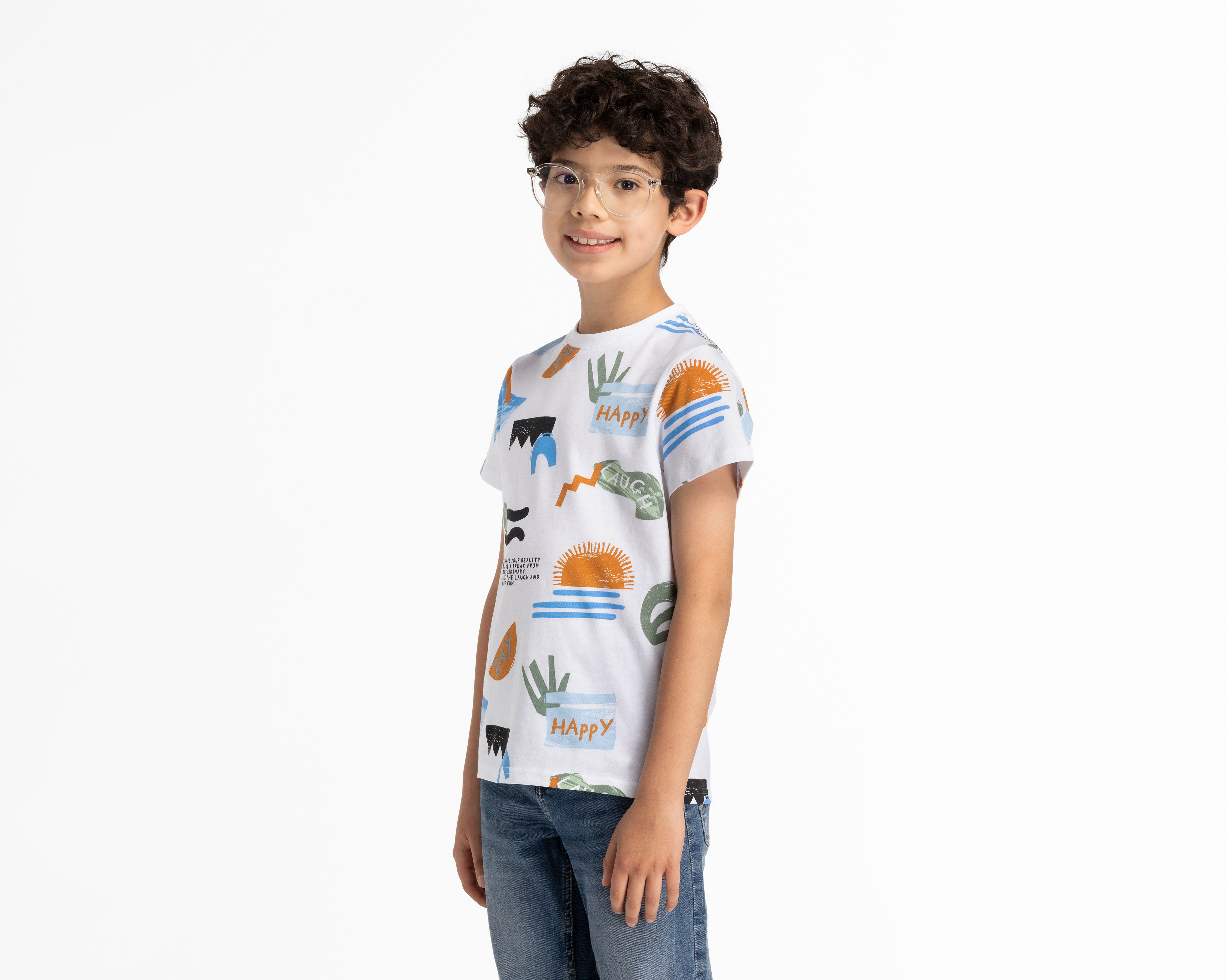 Foto 2 pulgar | Foto 1 | Playera Refill Manga Corta Estampada para Niño