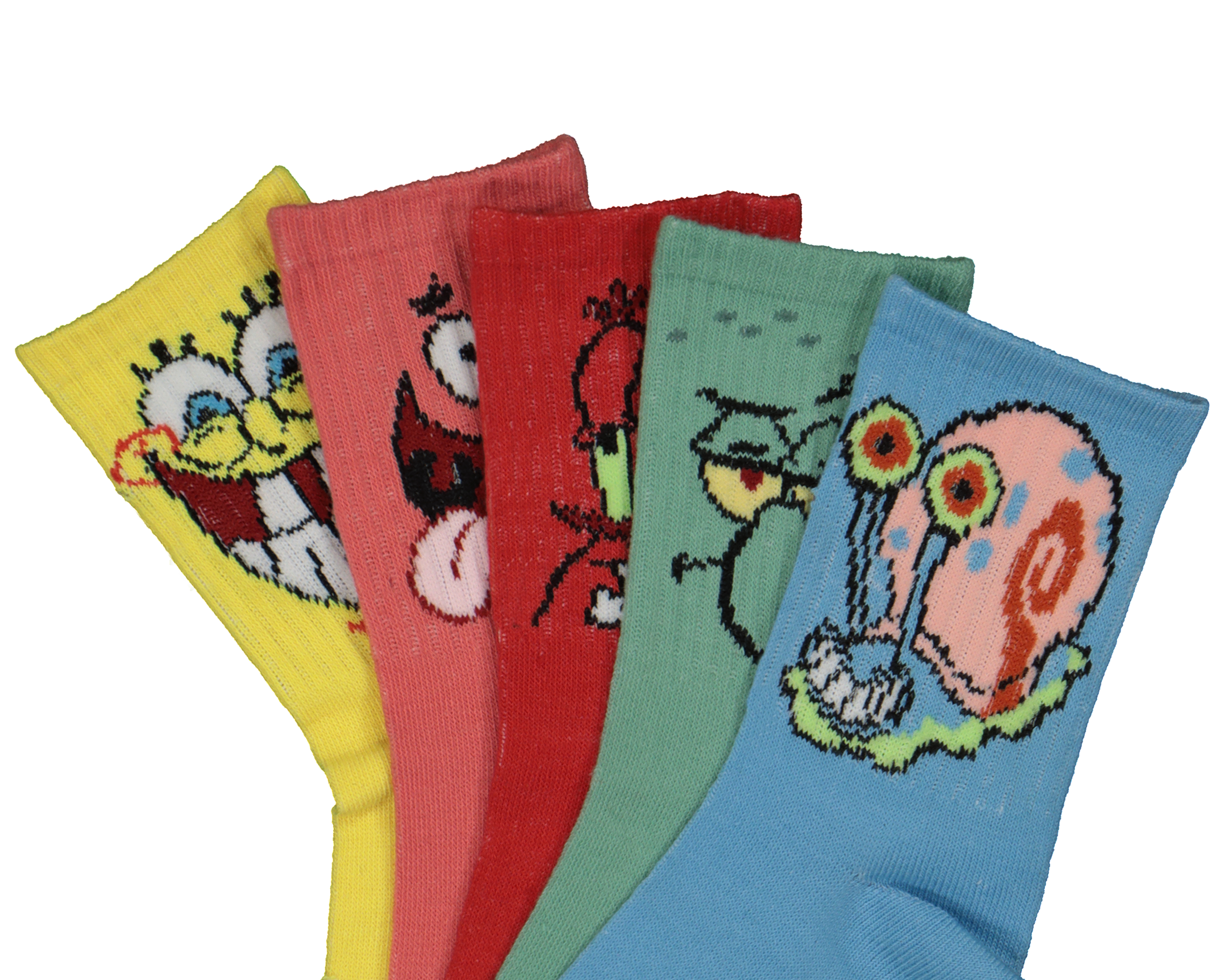 Foto 3 pulgar | Foto 2 | Calcetas Largas Bob Esponja para Niño 5 Pares
