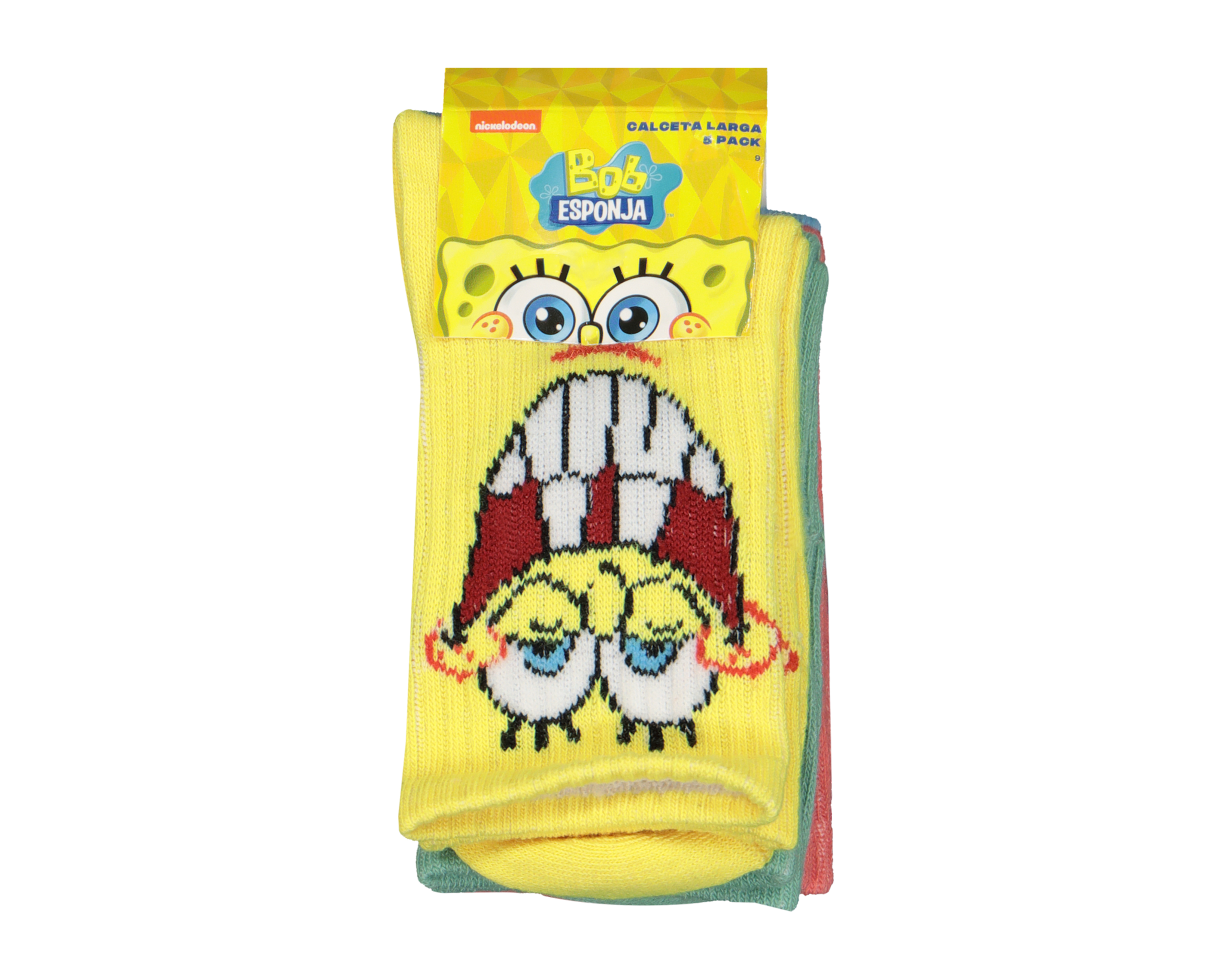 Foto 4 pulgar | Foto 3 | Calcetas Largas Bob Esponja para Niño 5 Pares