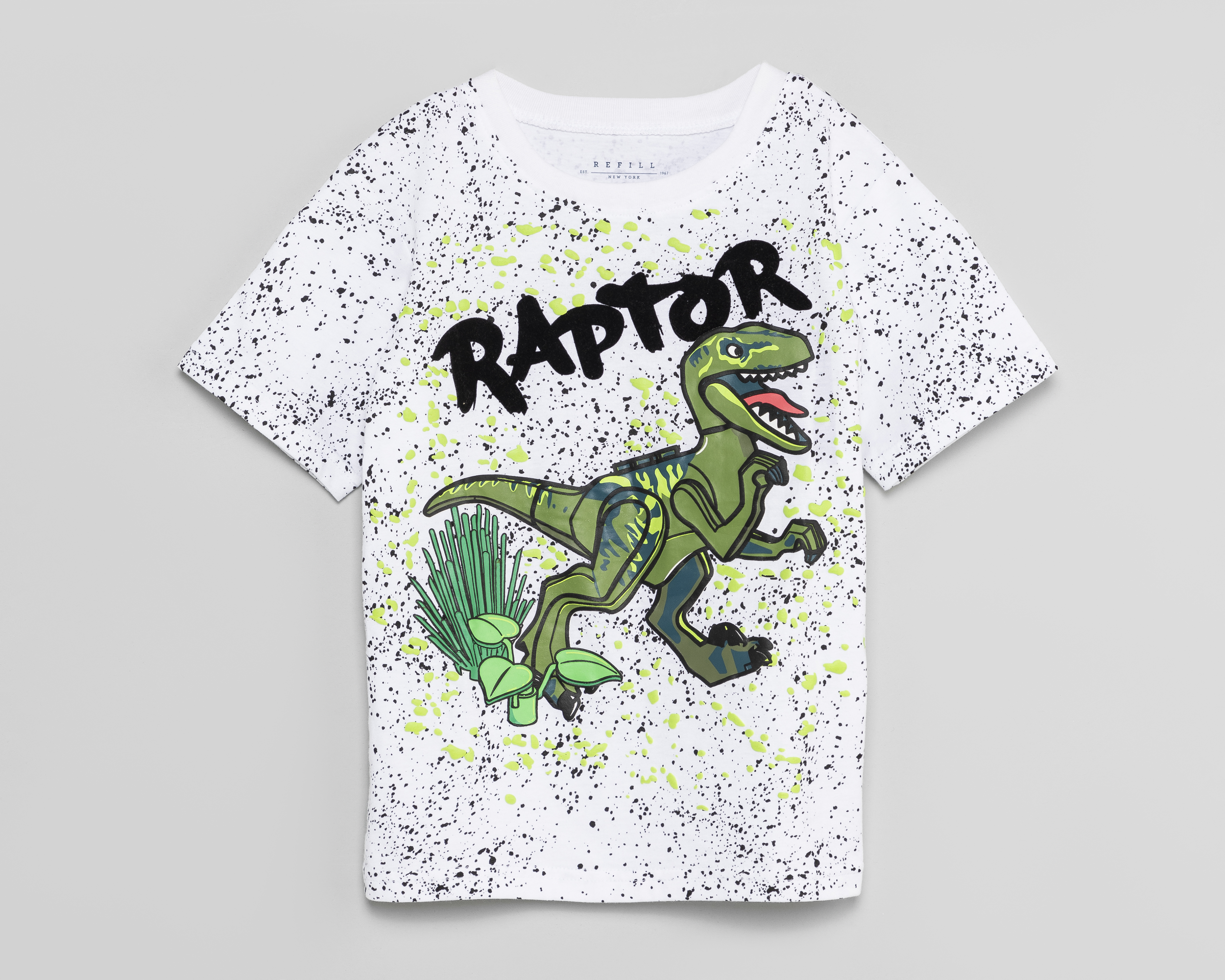 Playera Refill Manga Corta Estampada para Niño