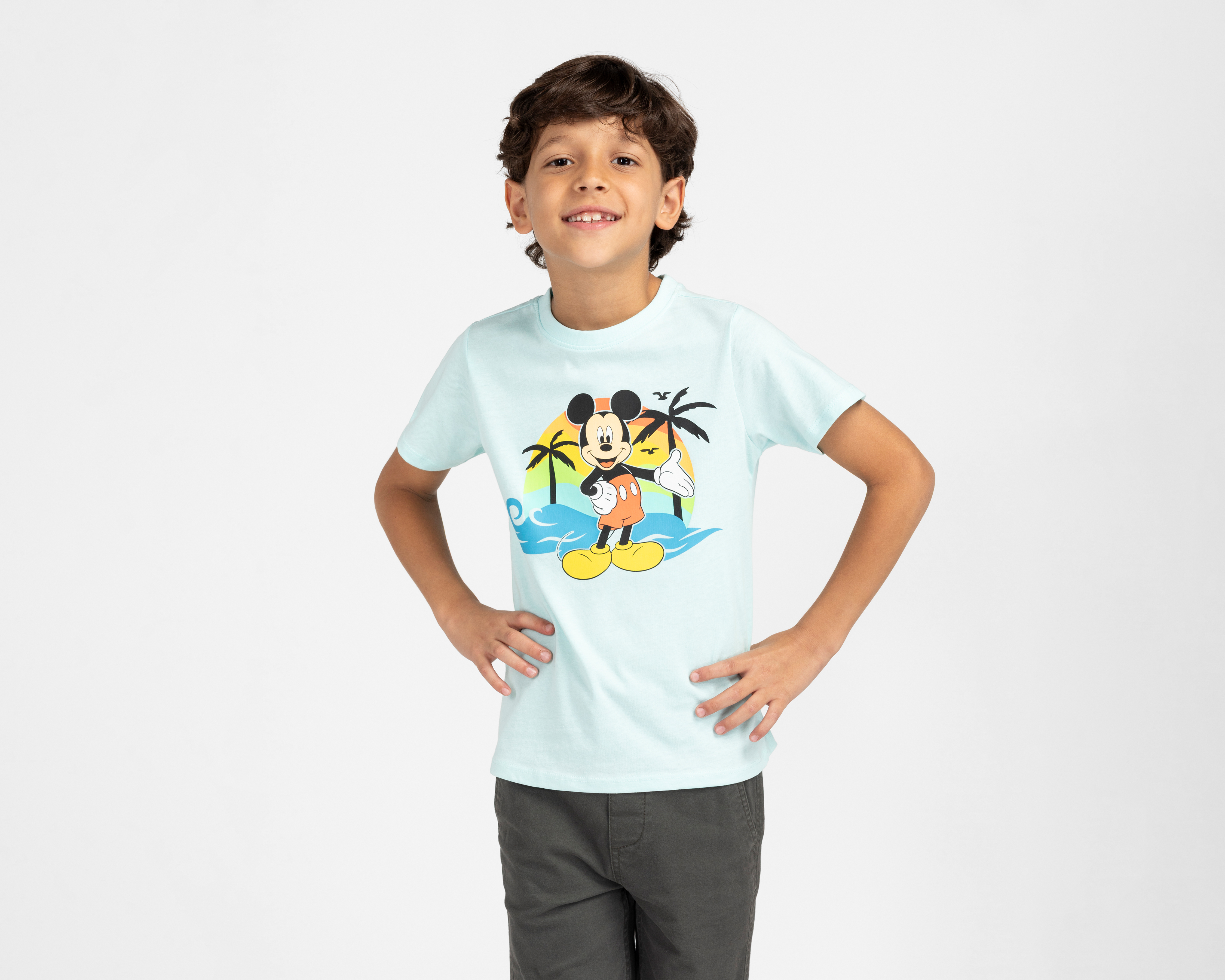 Foto 2 pulgar | Foto 1 | Playera Disney Mickey Mouse Manga Corta para Niño