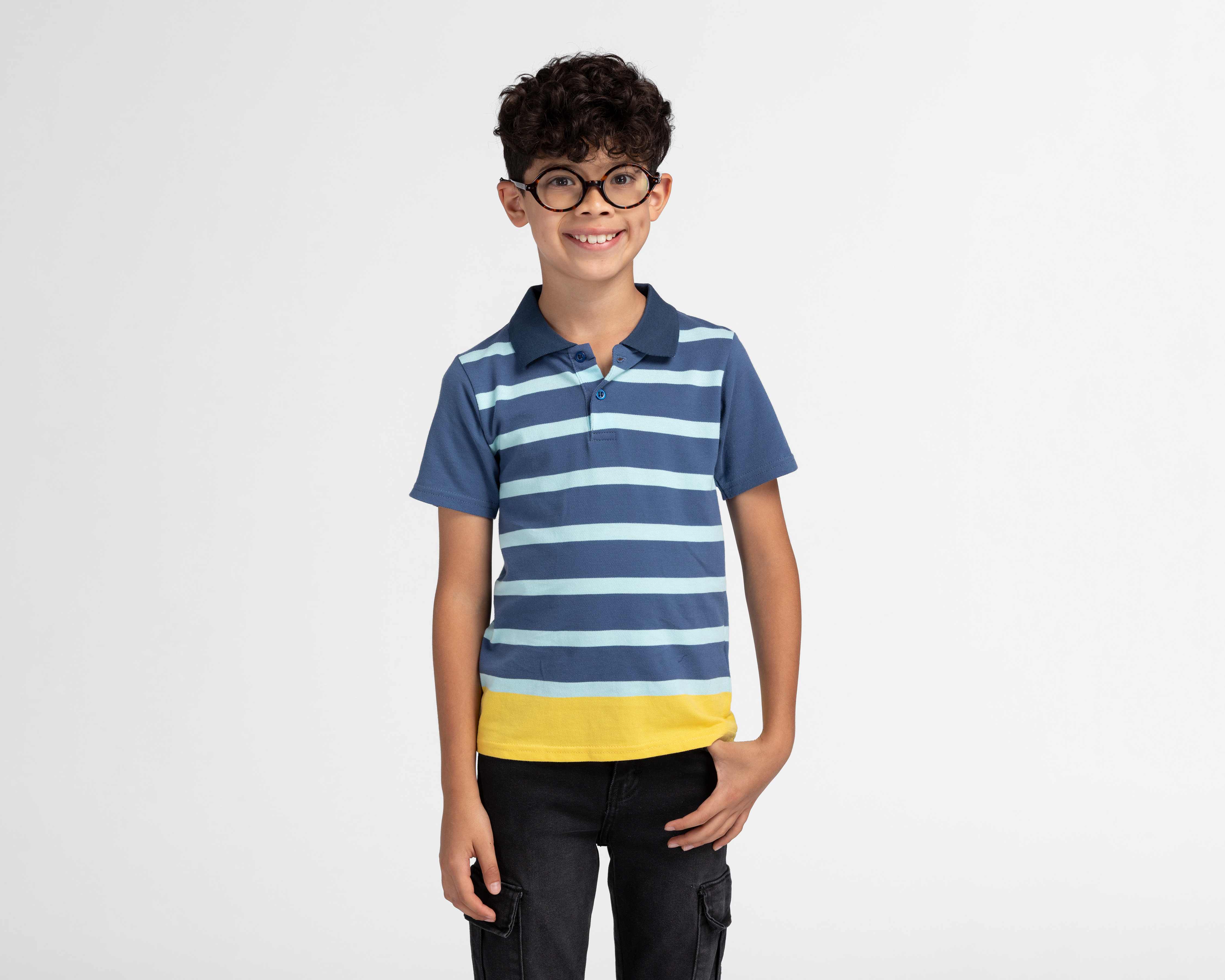 Playera Refill Manga Corta a Rayas para Niño