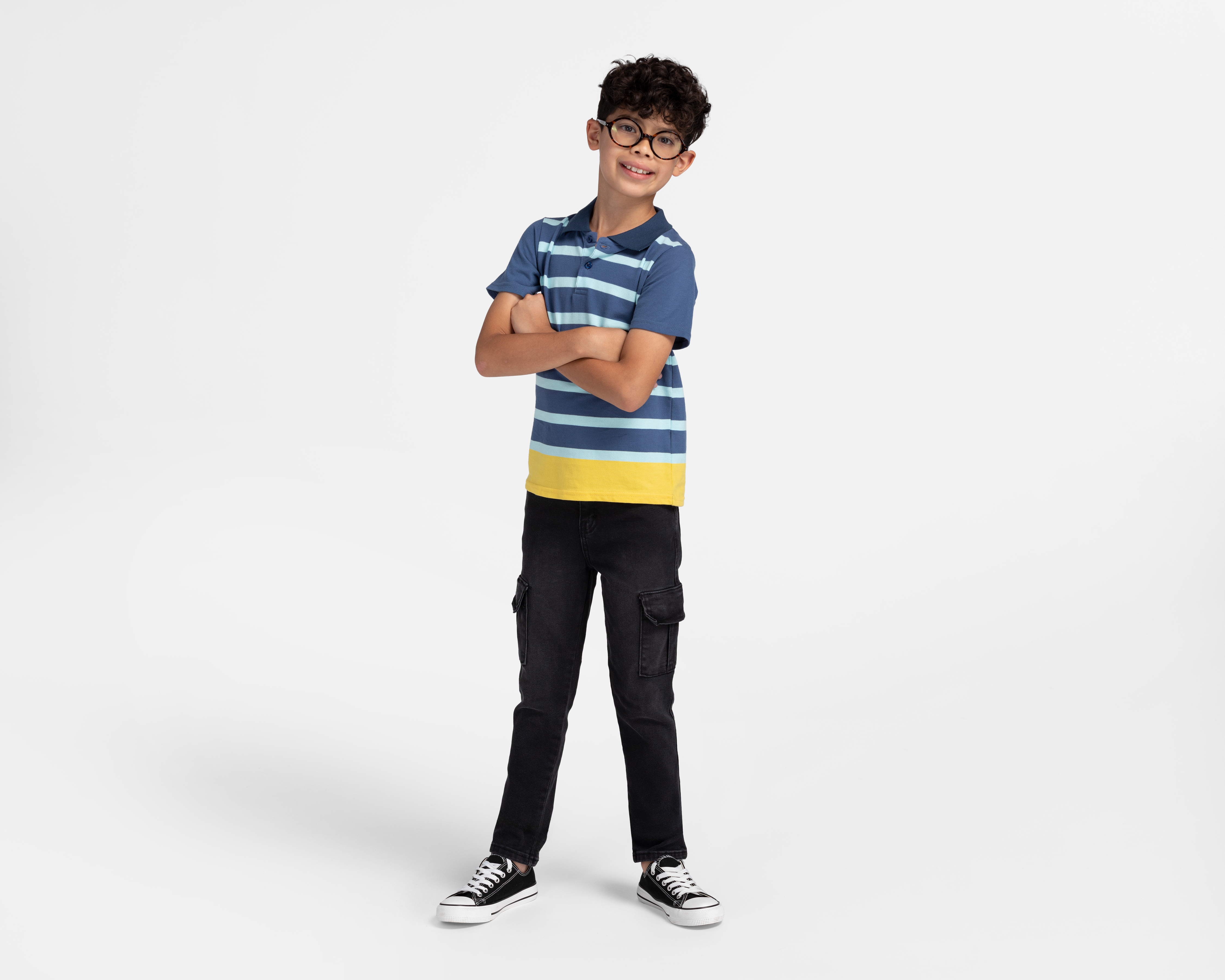 Foto 4 pulgar | Foto 3 | Playera Refill Manga Corta a Rayas para Niño