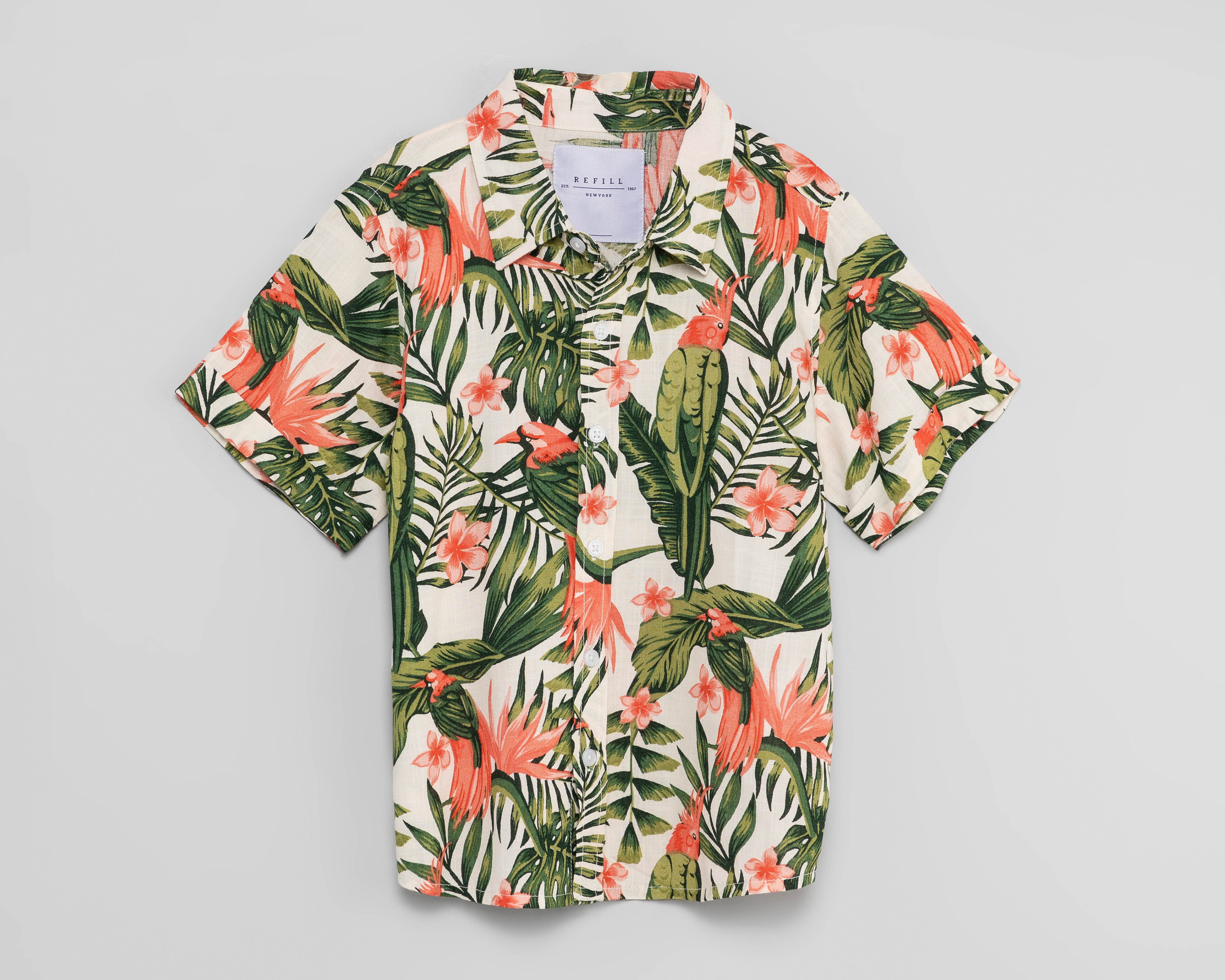 Camisa Refill Manga Corta Estampada para Niño