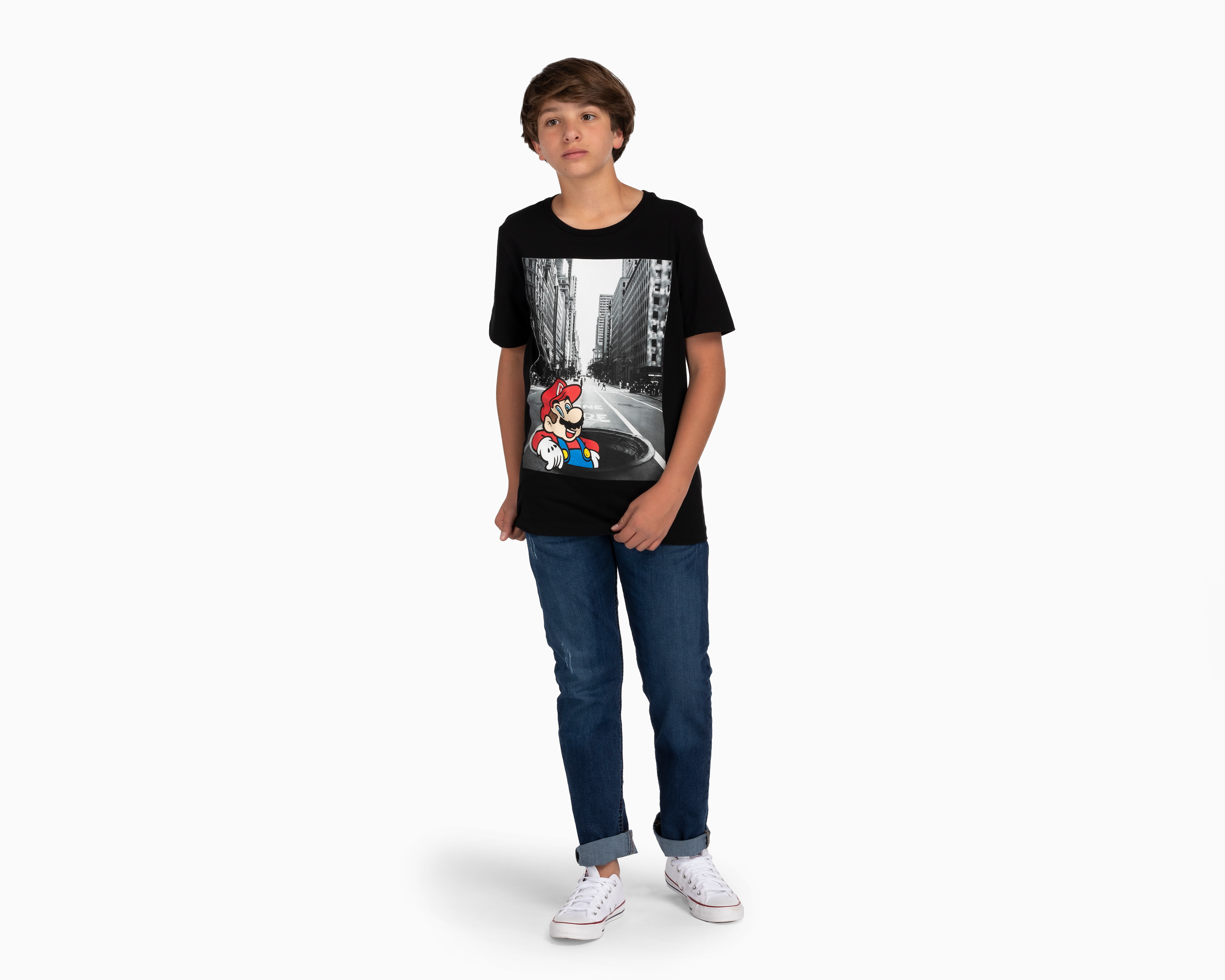 Foto 3 pulgar | Foto 2 | Playera Mario Bros Estampada Juvenil