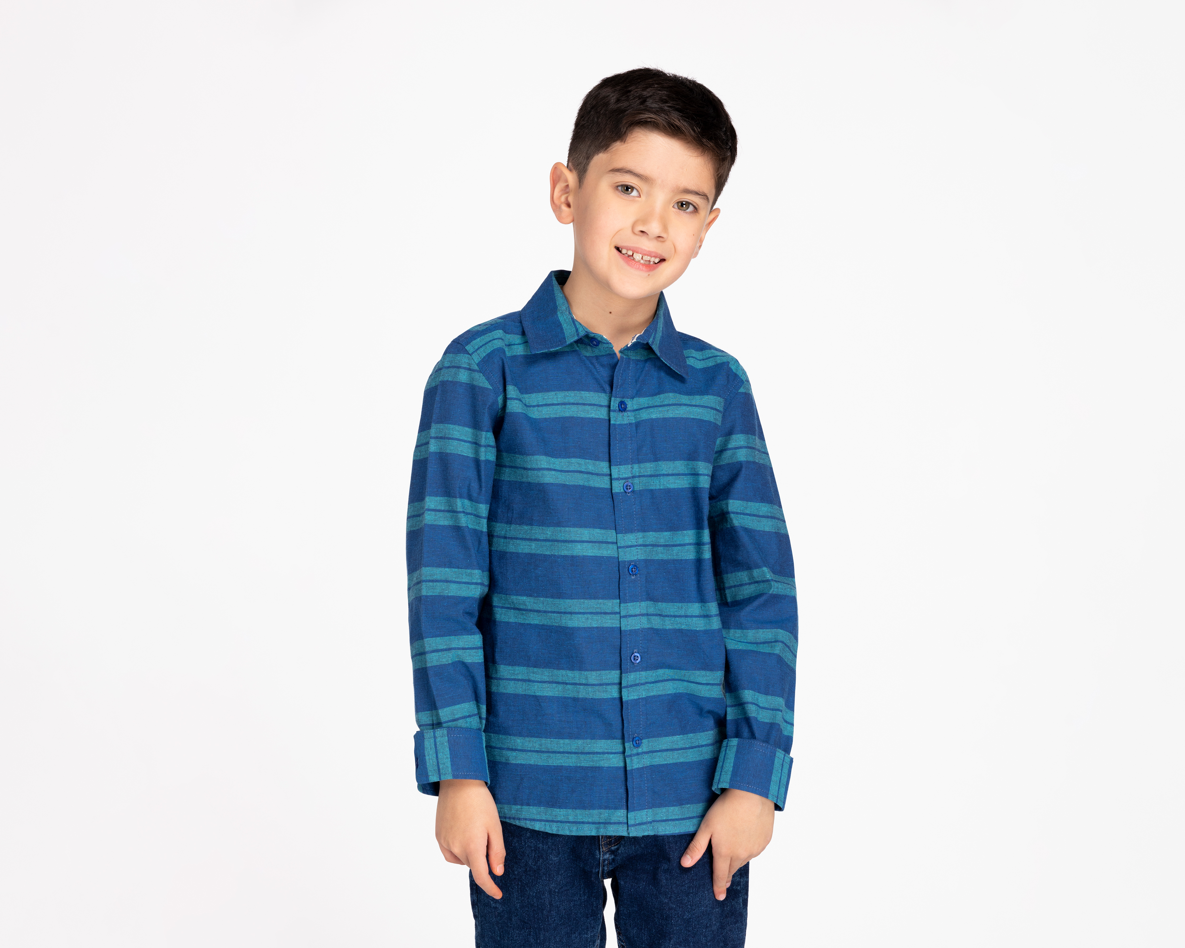 Camisa Refill Manga Larga de Rayas para Niño