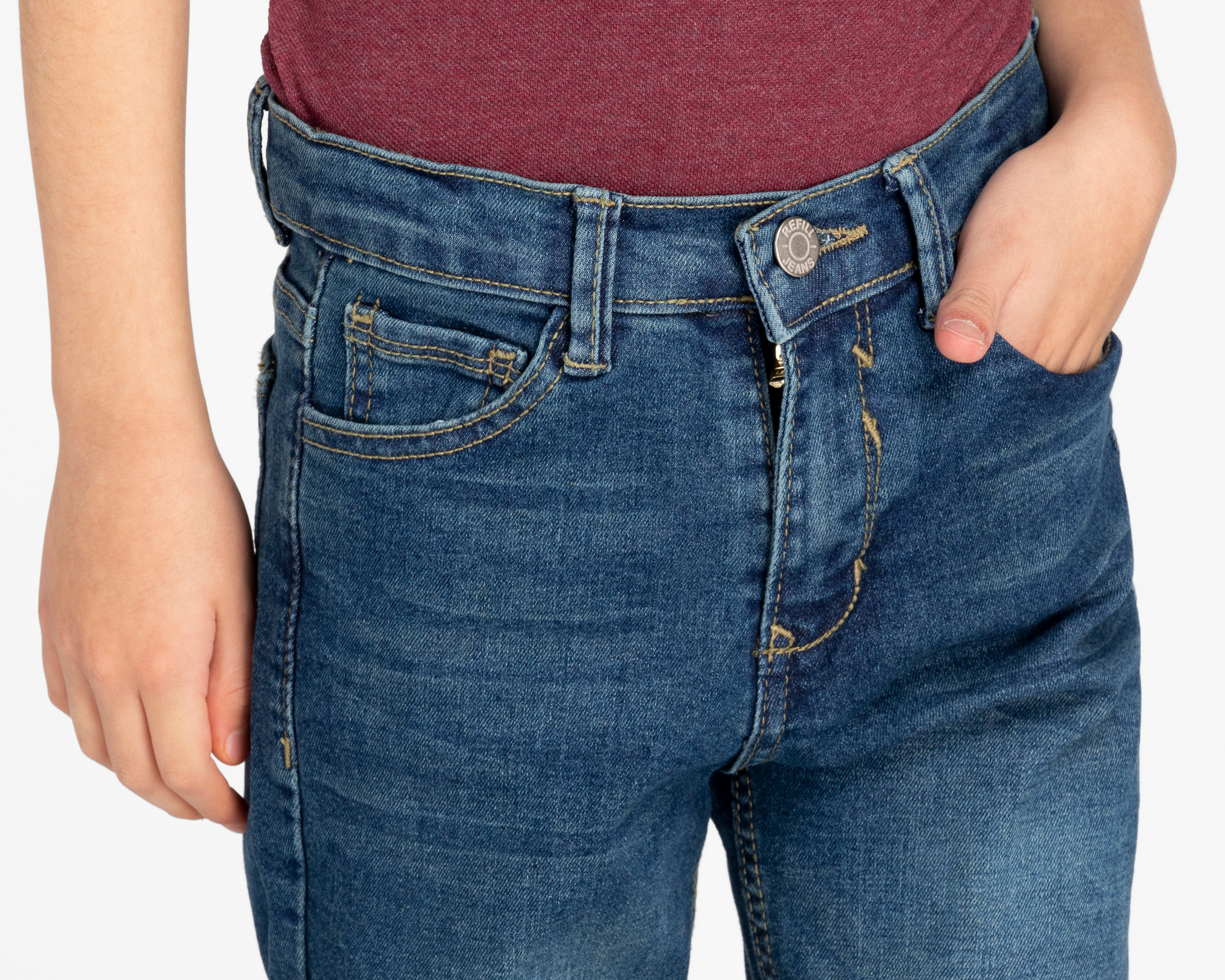 Foto 5 pulgar | Foto 4 | Pantalón Refill Skinny para Niño