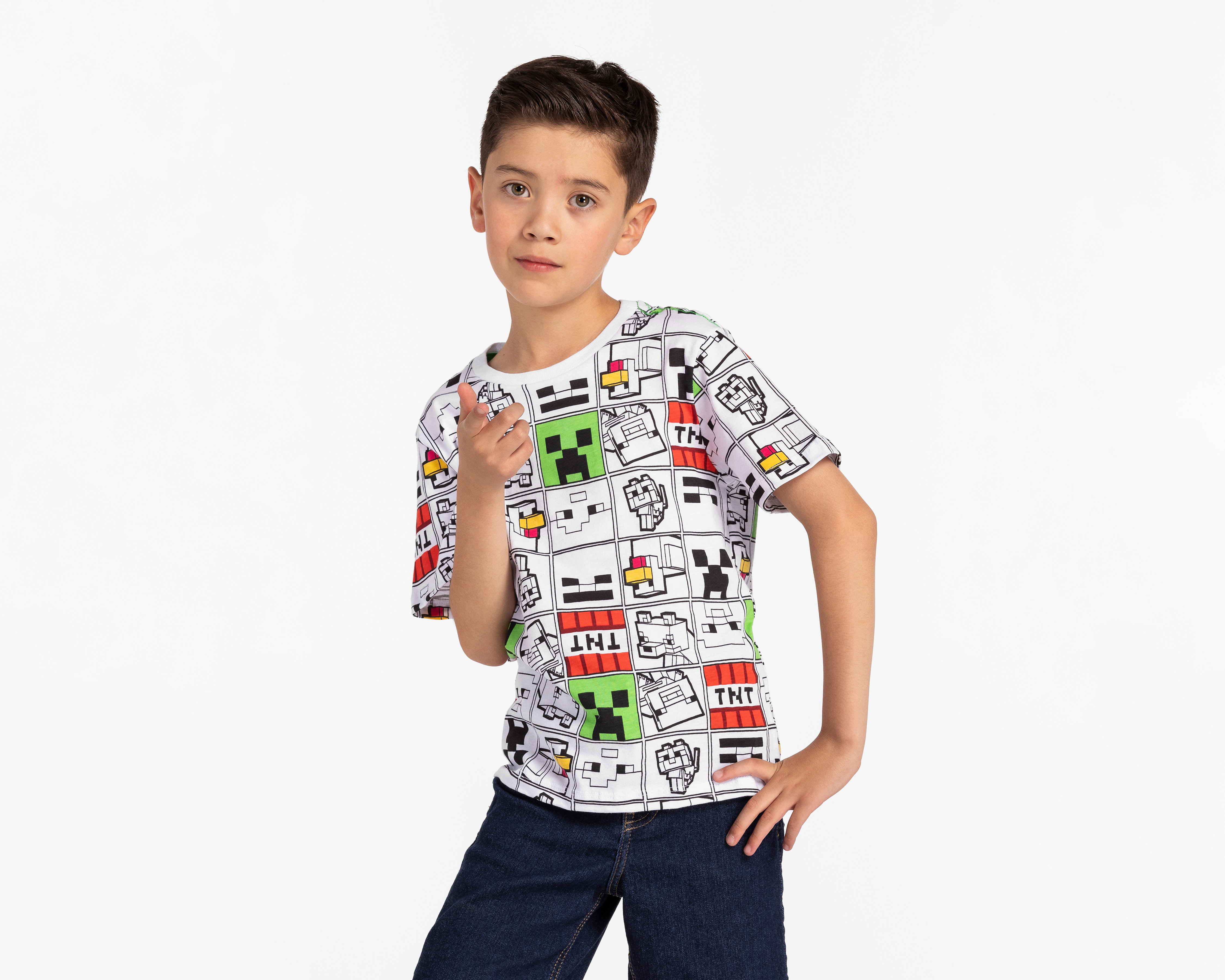 Foto 3 pulgar | Foto 2 | Playera Minecraft para Niño 2 Piezas