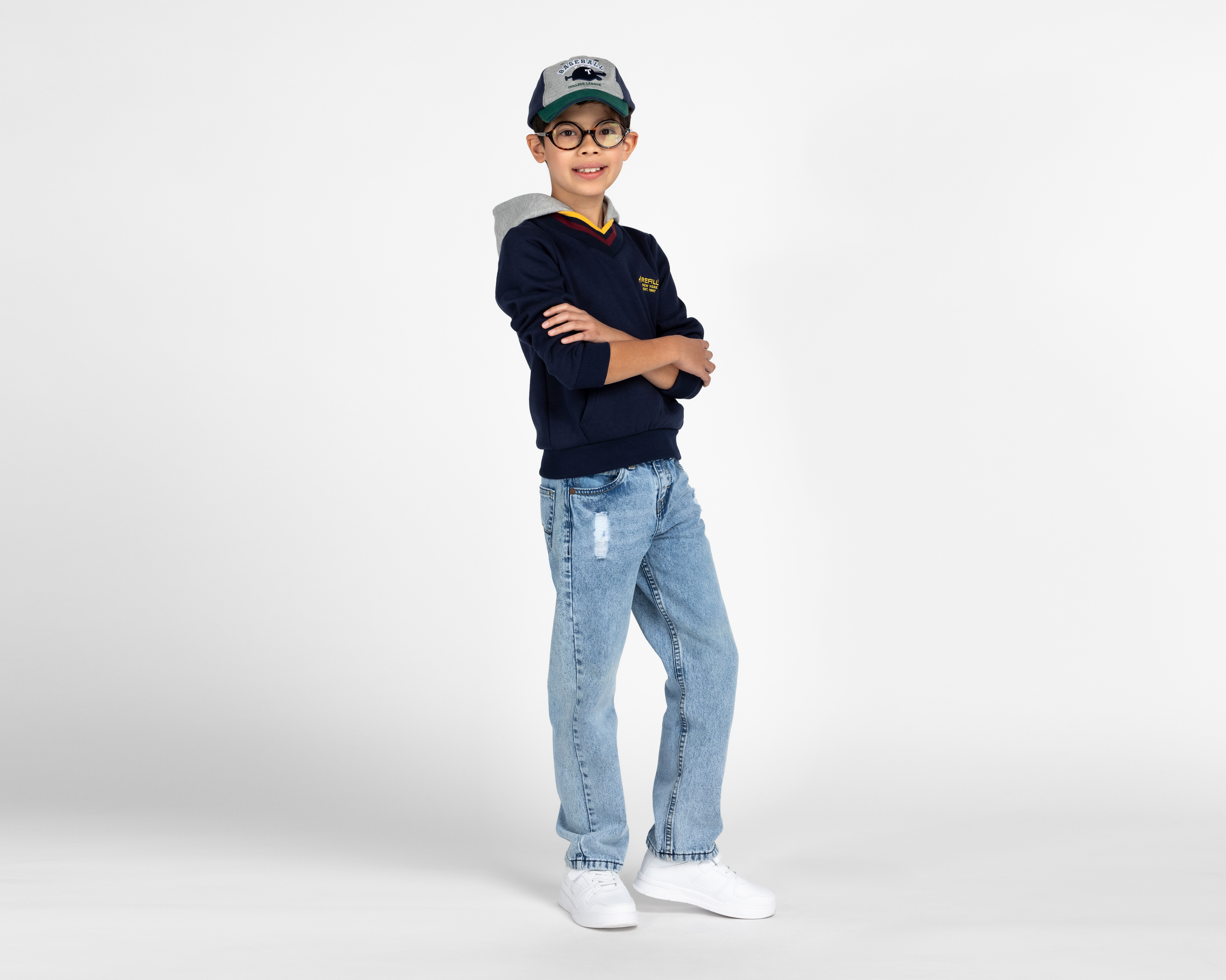 Foto 3 pulgar | Foto 2 | Sudadera Refill con Gorro para Niño