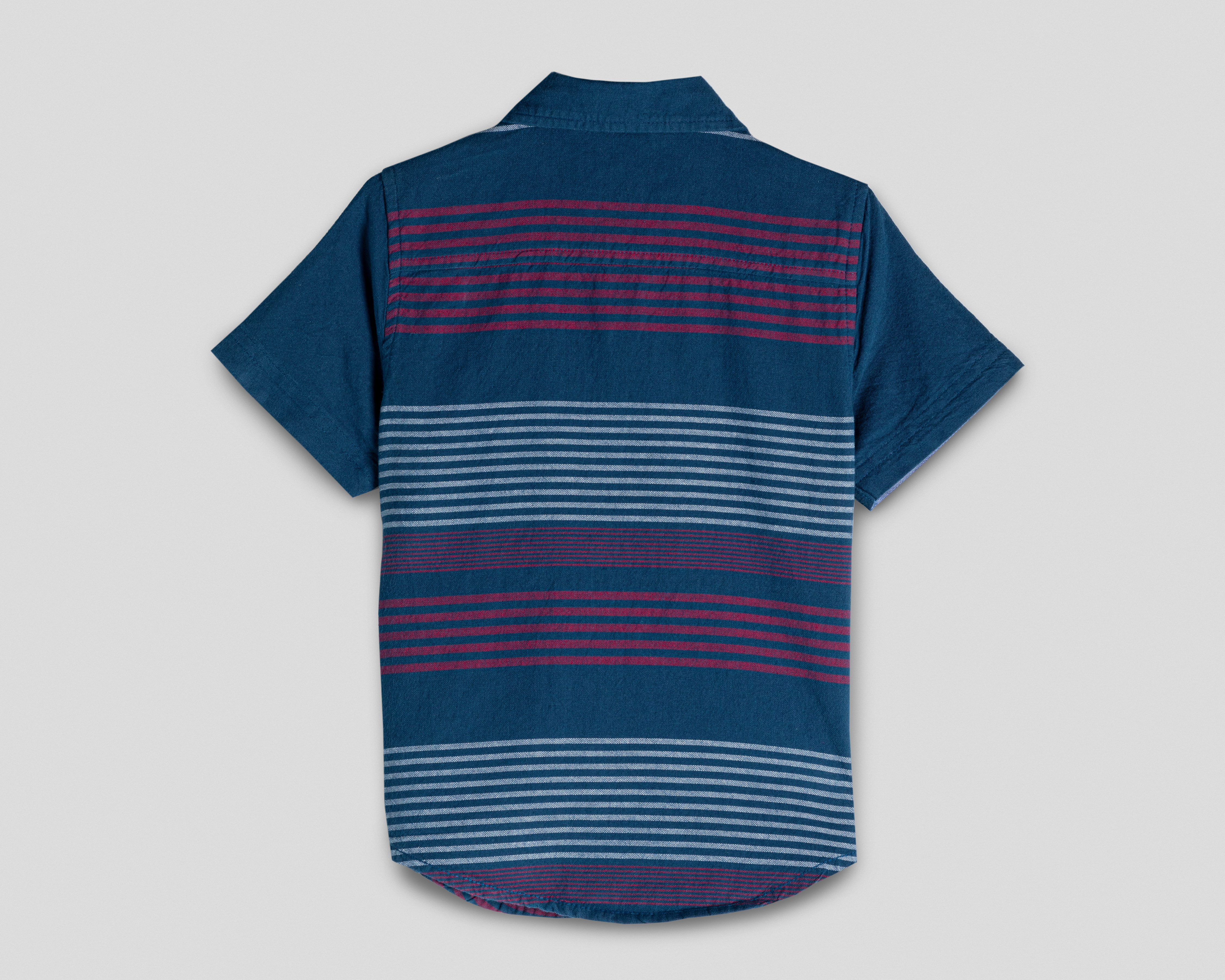 Foto 3 pulgar | Foto 2 | Camisa Refill Manga Corta a Rayas para Niño