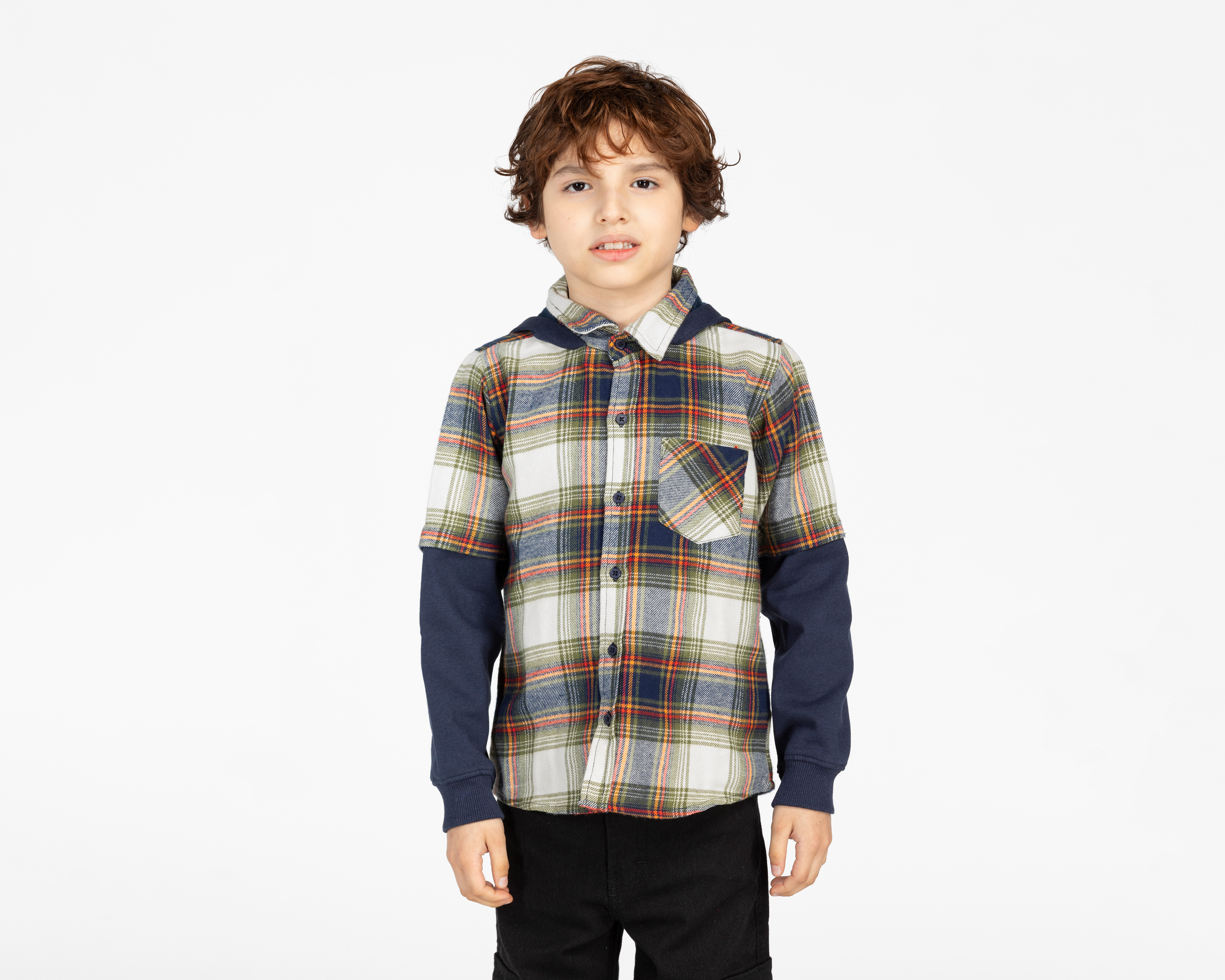 Camisa Refill Manga Larga de Cuadros para Niño