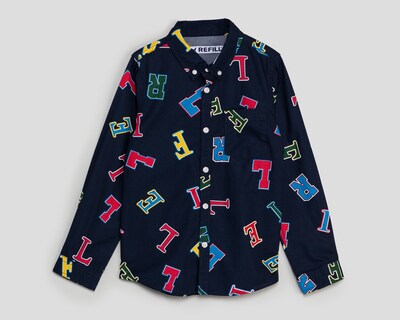 Foto 1 | Foto 1 | Camisa Refill Manga Larga Estampada para Niño