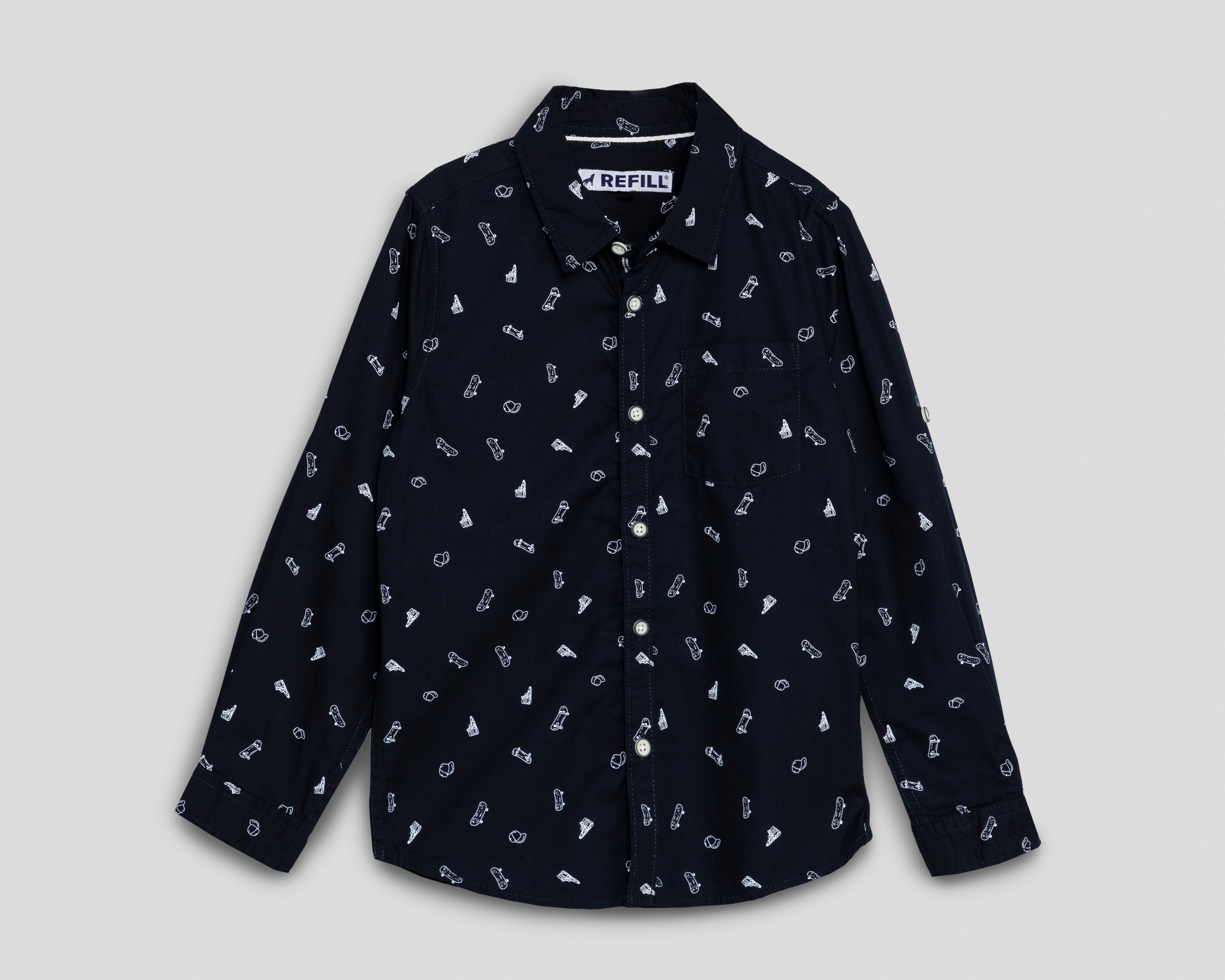 Foto 1 | Foto 1 | Camisa Refill Manga Larga Estampada para Niño