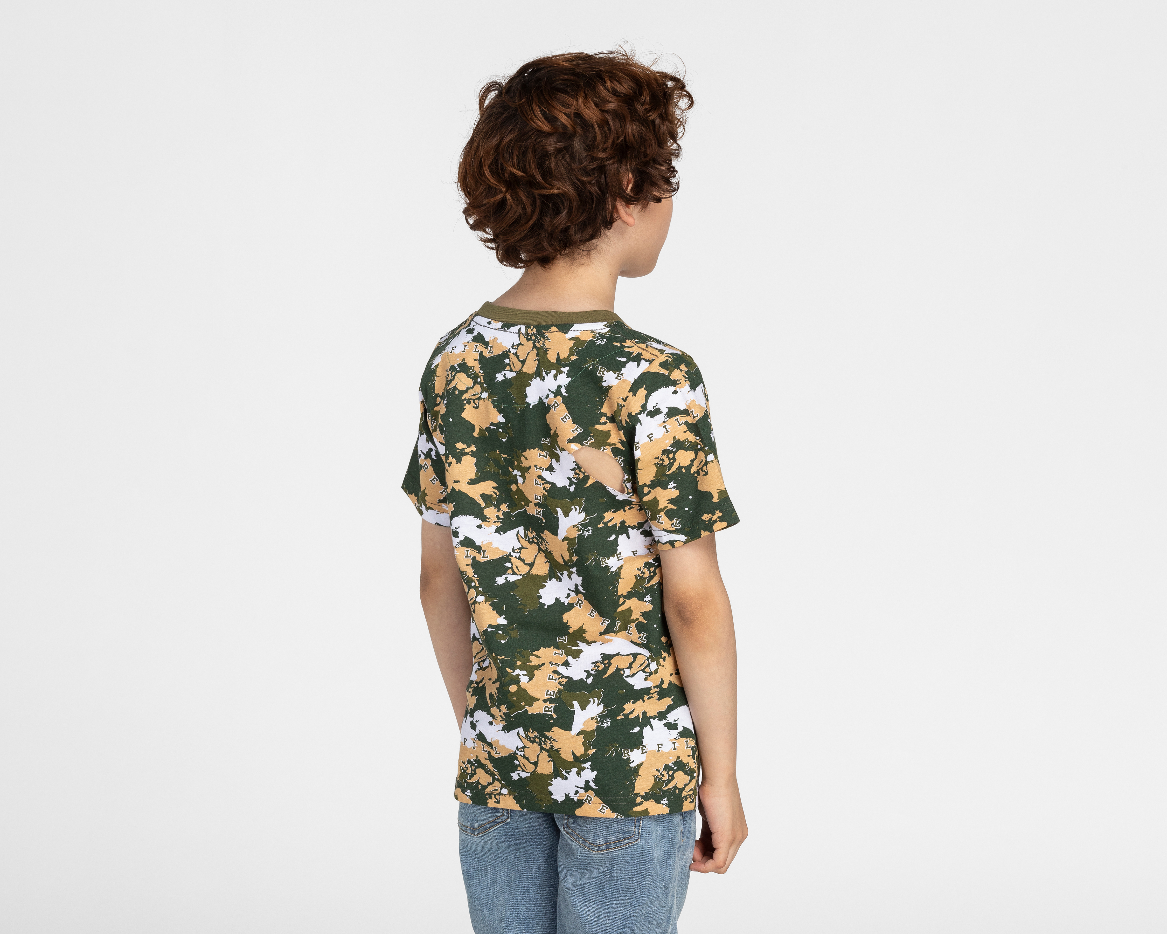 Foto 2 | Foto 2 | Playera Refill Manga Corta Camuflada para Niño