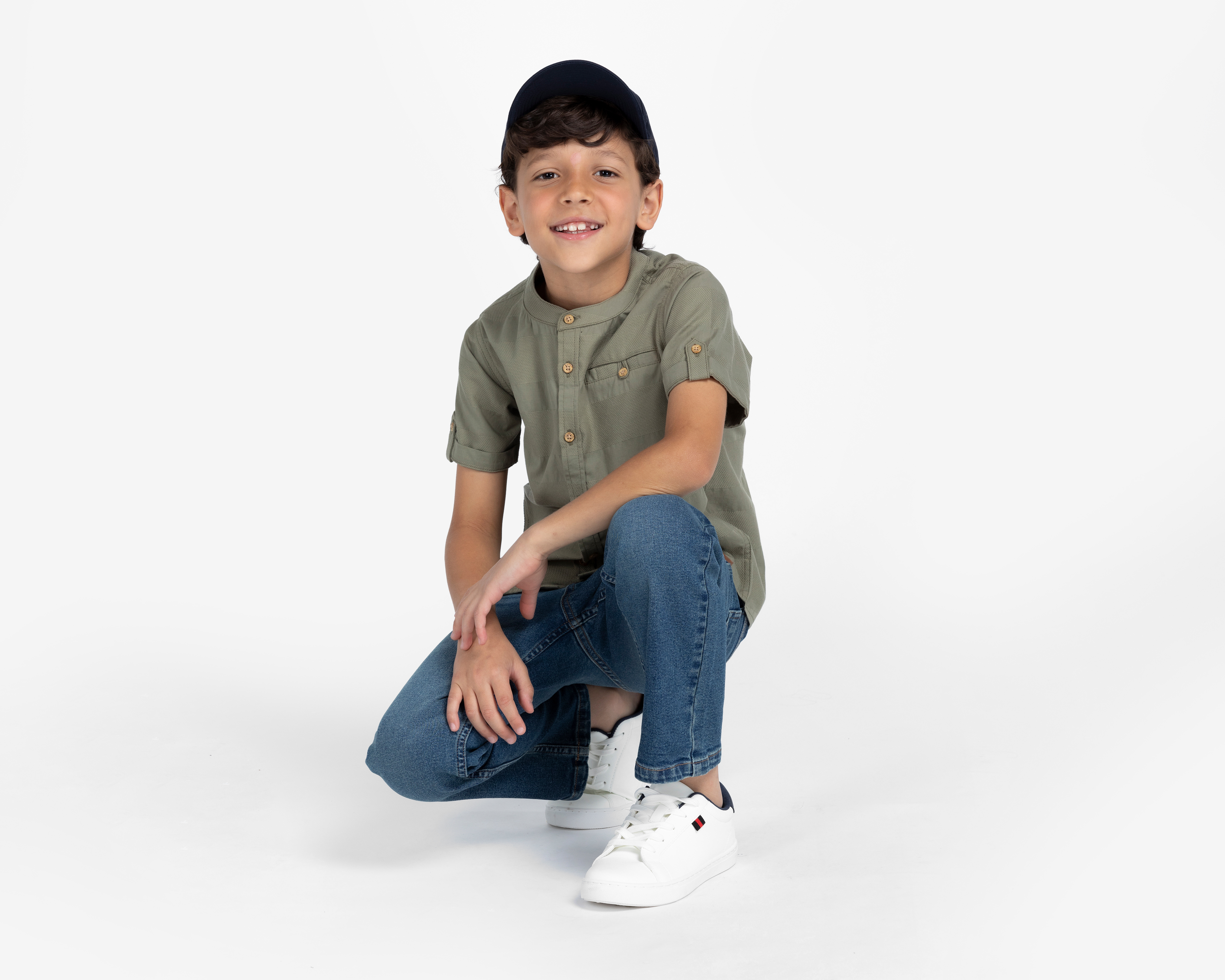 Foto 3 pulgar | Foto 2 | Camisa Refill Manga Corta a Rayas para Niño